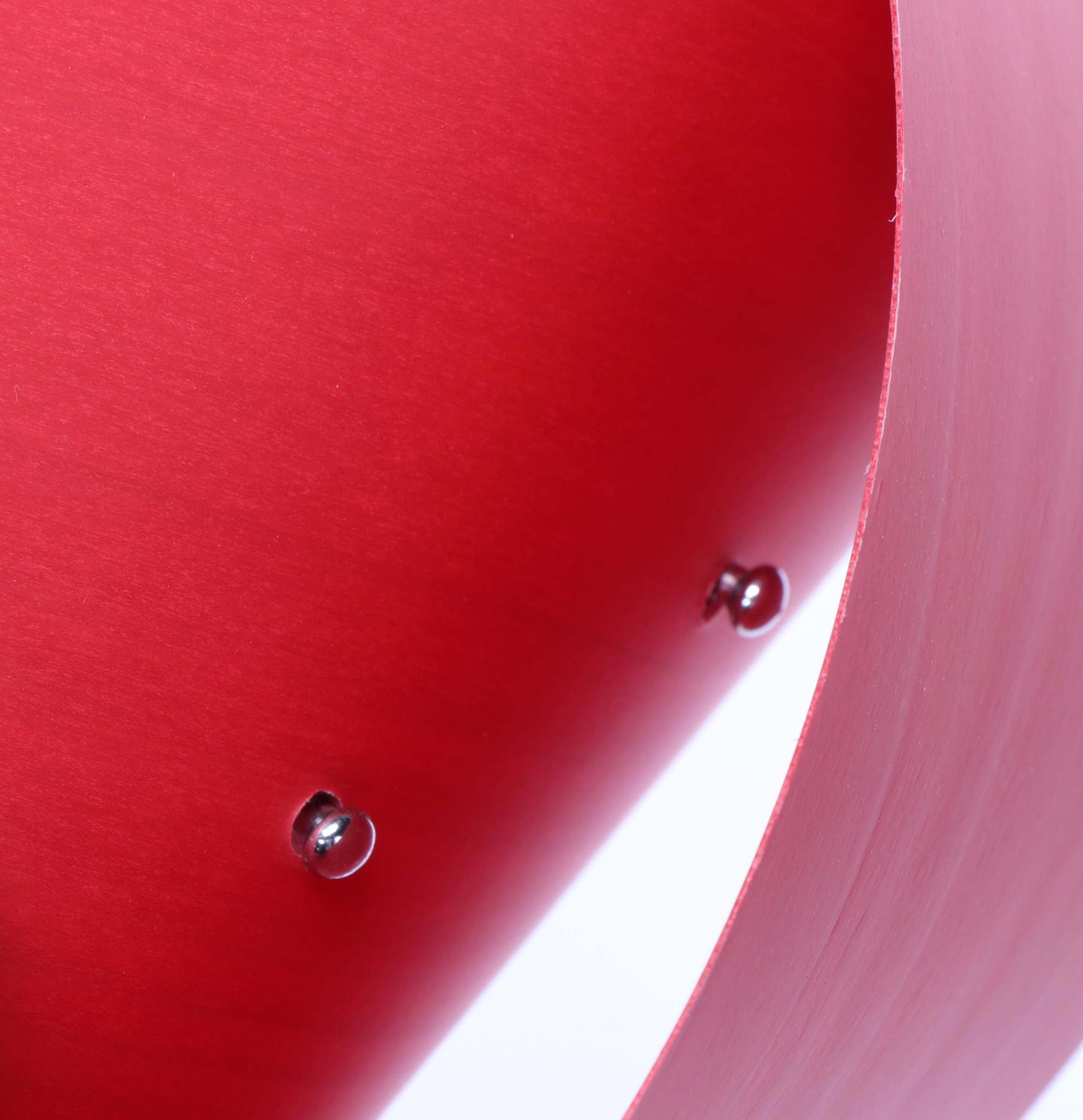 LZF "Nut" Wood Veneer Pendant Designed by Ray Power and Mariví Calvo in Red