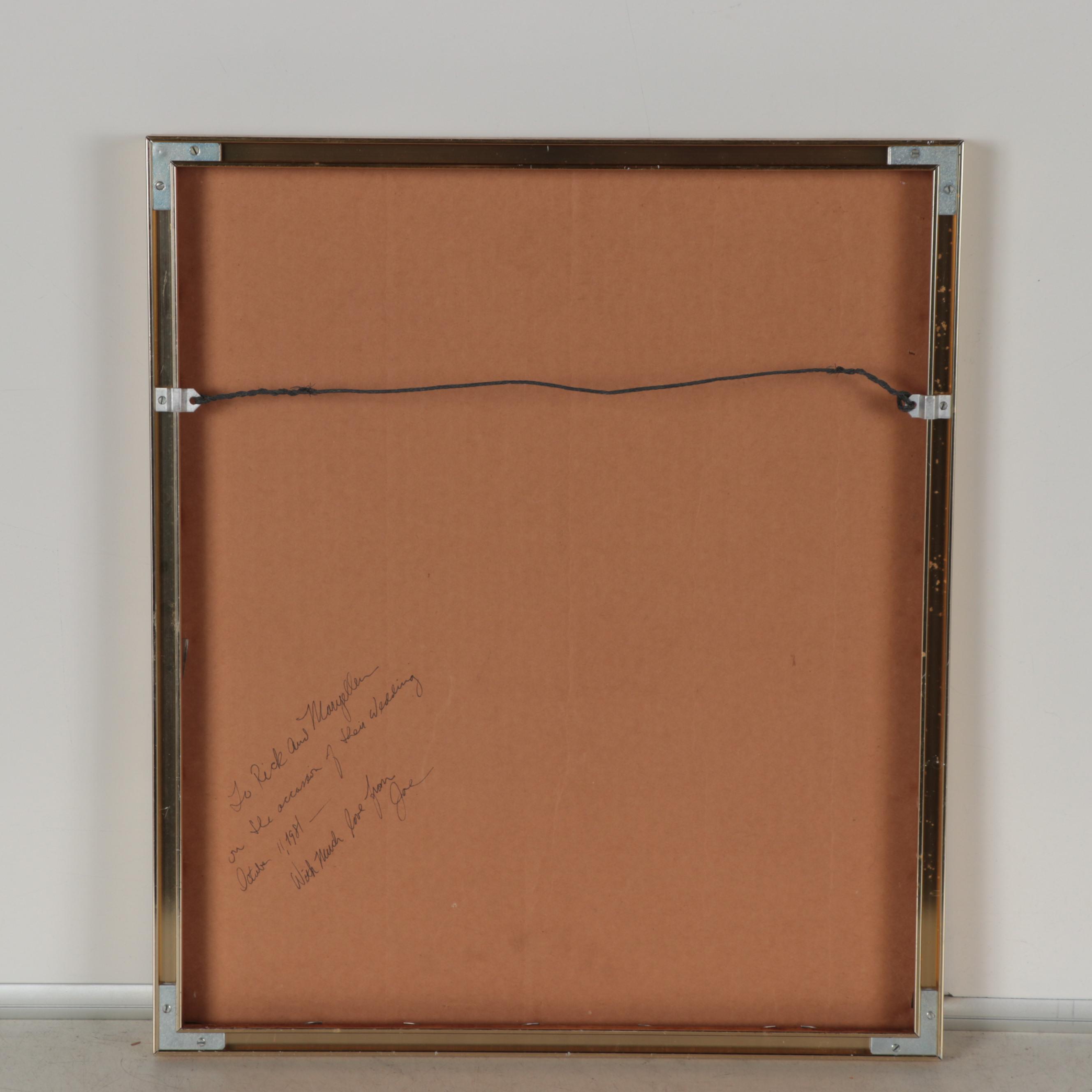 Elliott Engels Etching "Music at the Plaza," 1979