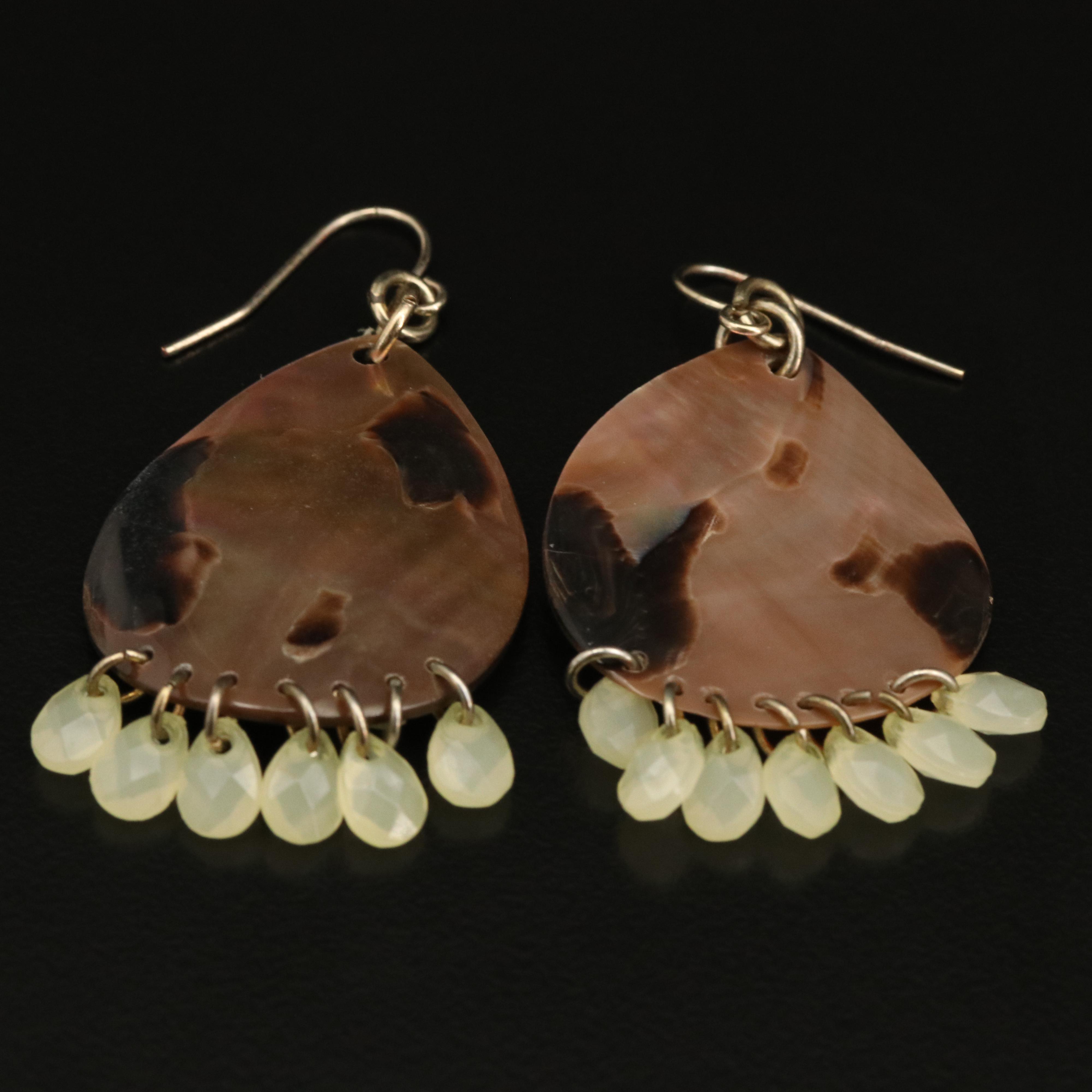 Cuff, Earrings, and Necklace Featuring Mother of Pearl and Abalone