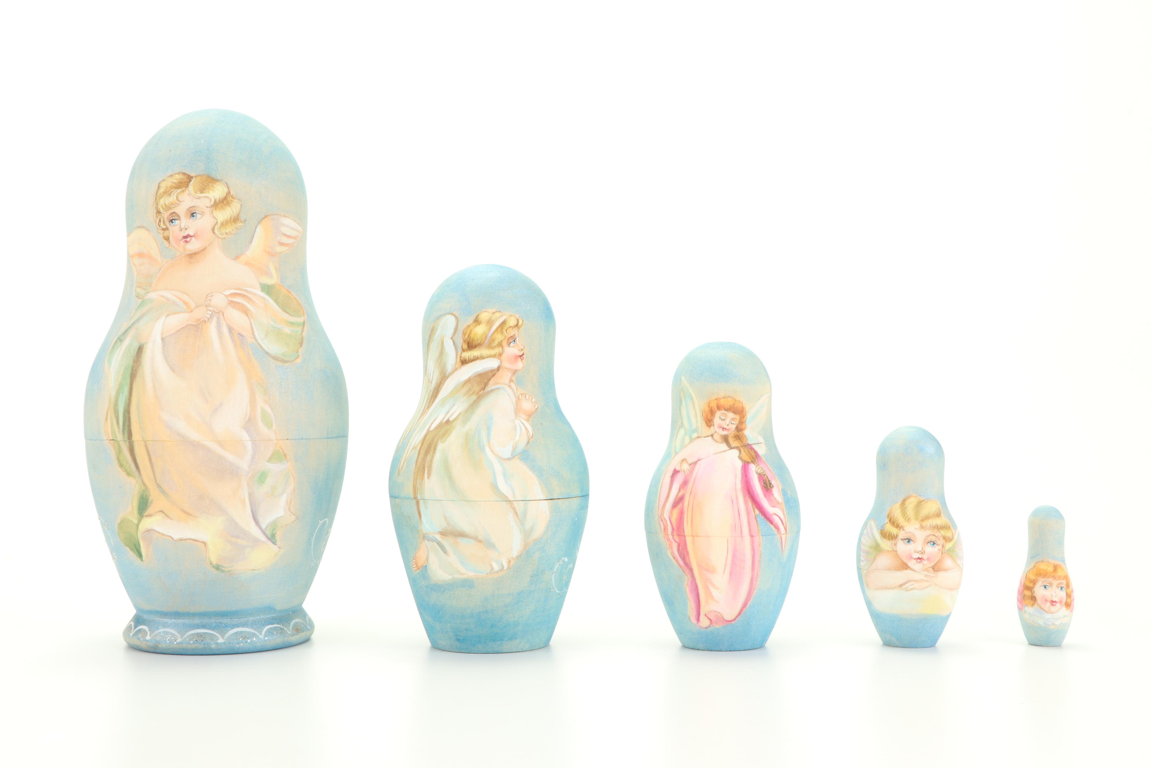 Russian Hand-Painted Matryoska Nesting Dolls and More