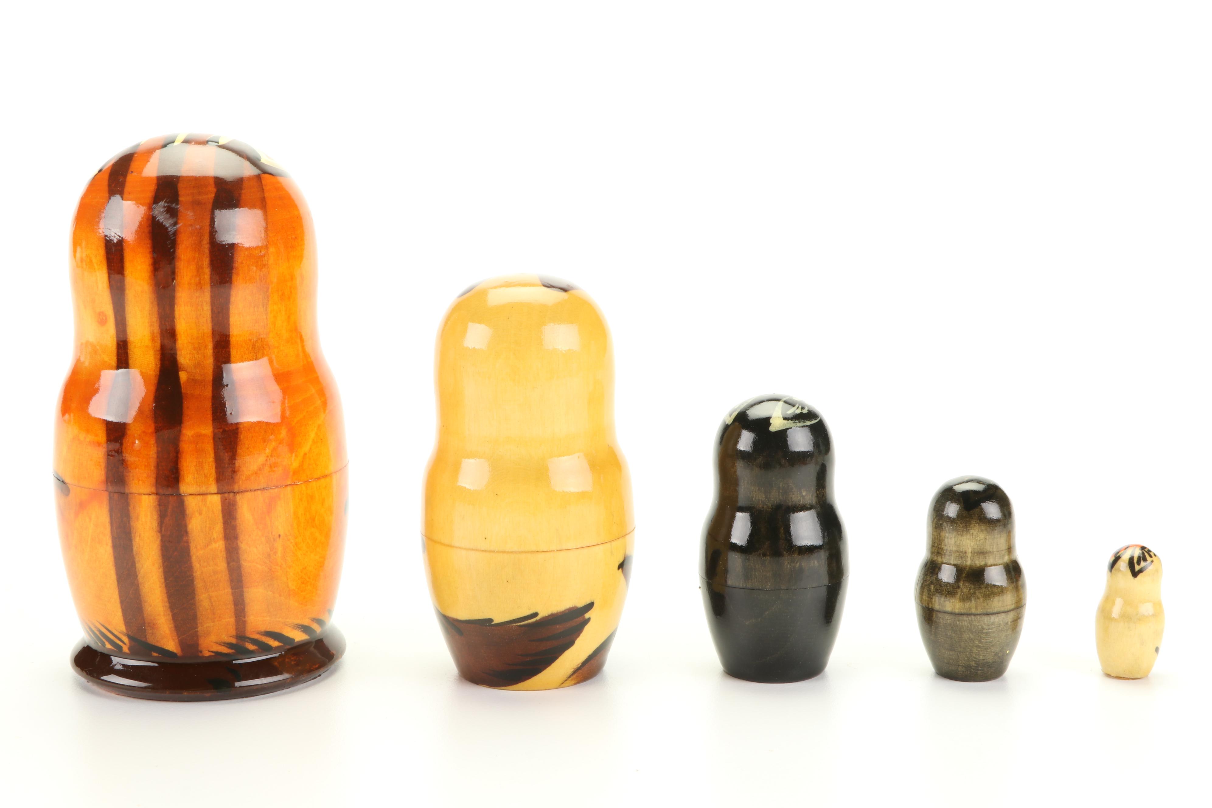 Russian Hand-Painted Matryoska Nesting Dolls and More