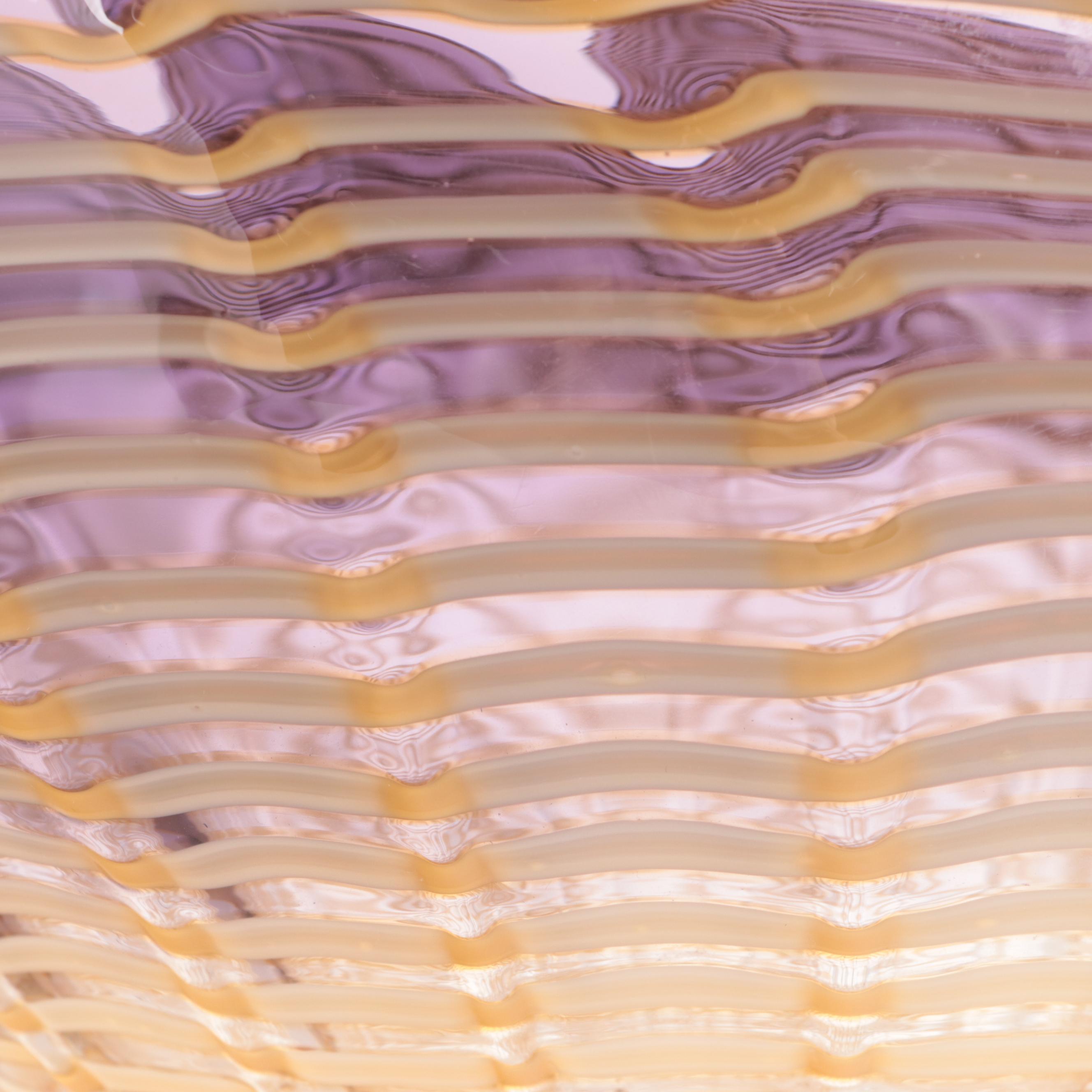 Contemporary Art Glass Centerpiece Bowl