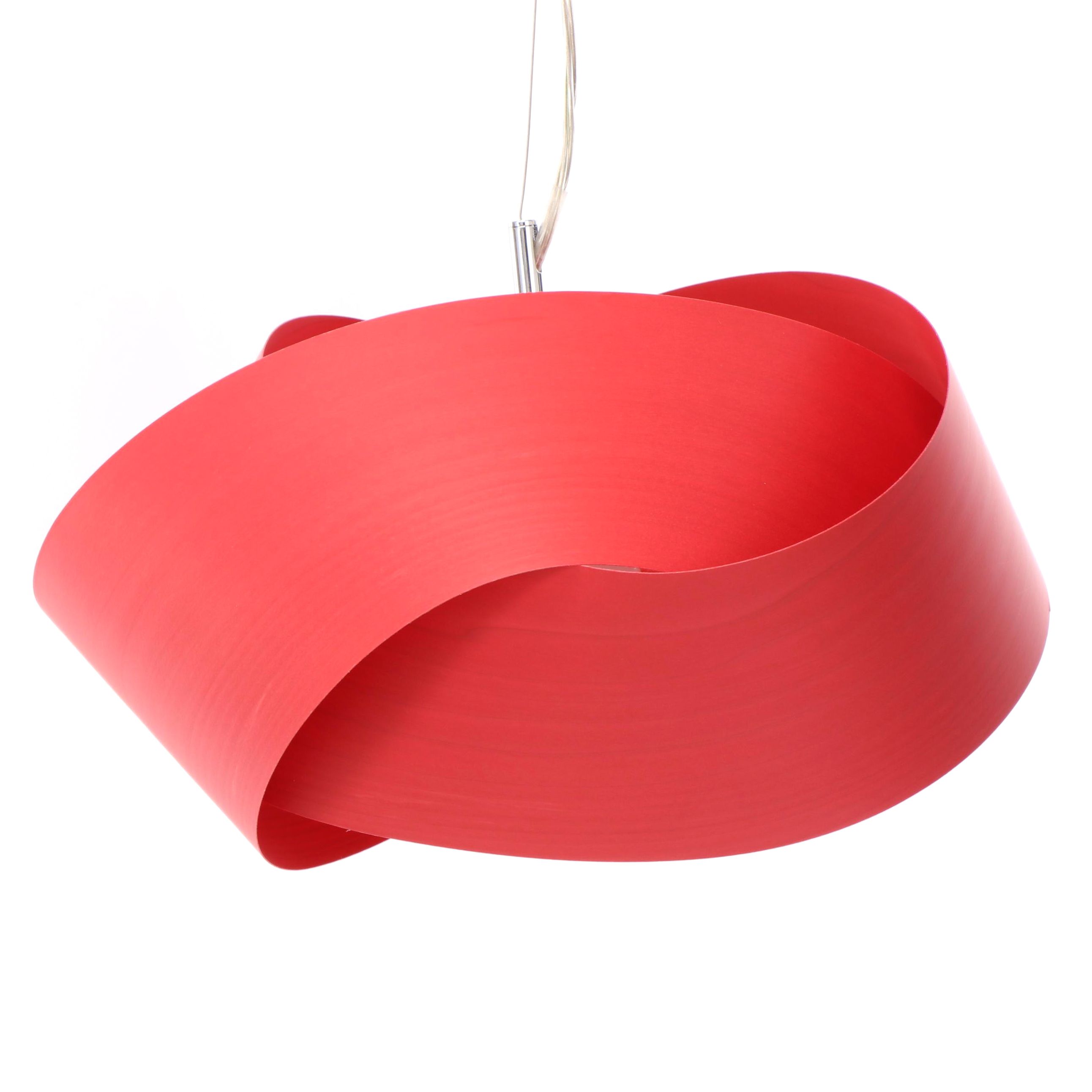 LZF "Nut" Wood Veneer Pendant Designed by Ray Power and Mariví Calvo in Red