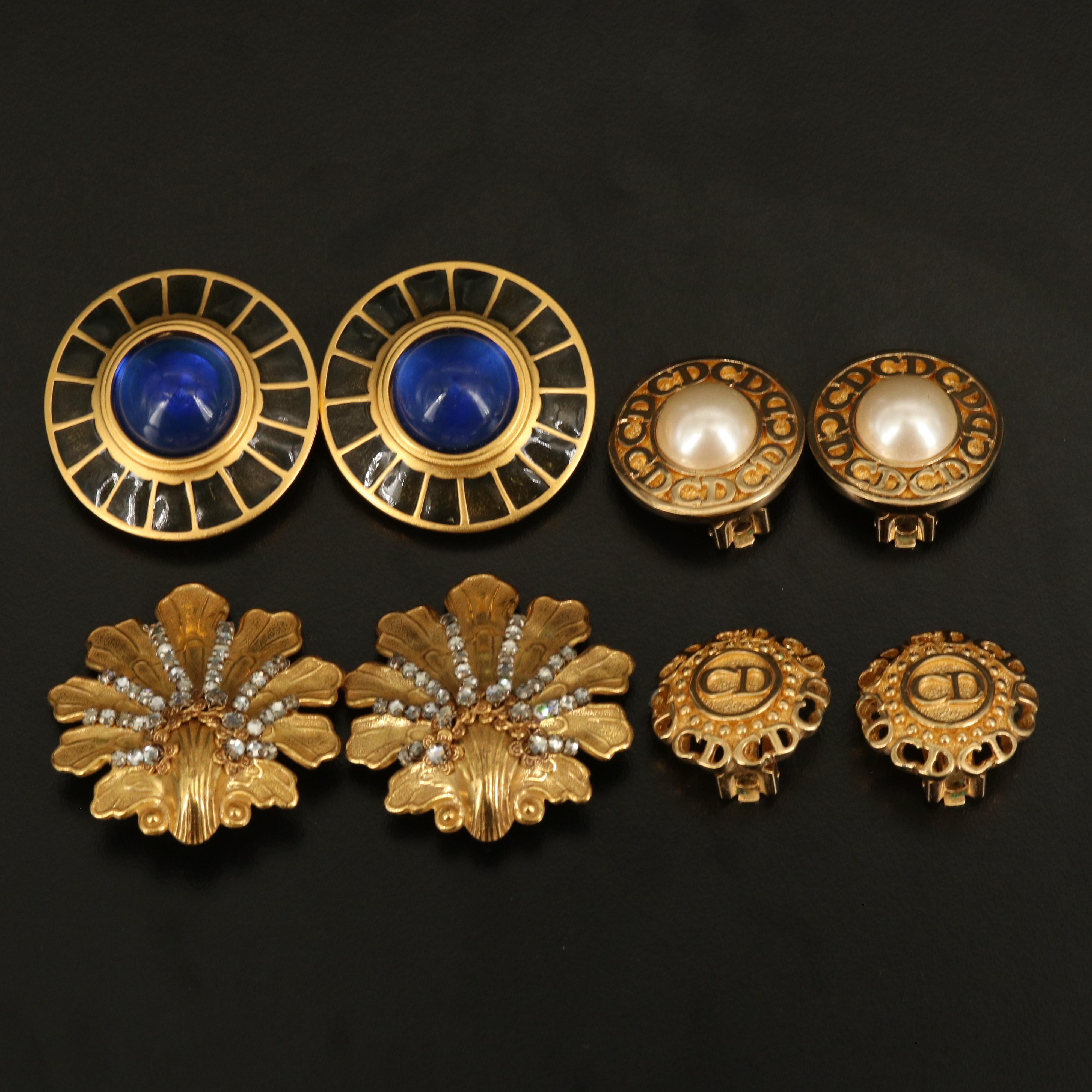 Clip Earrings Including Burberry's and Christian Dior