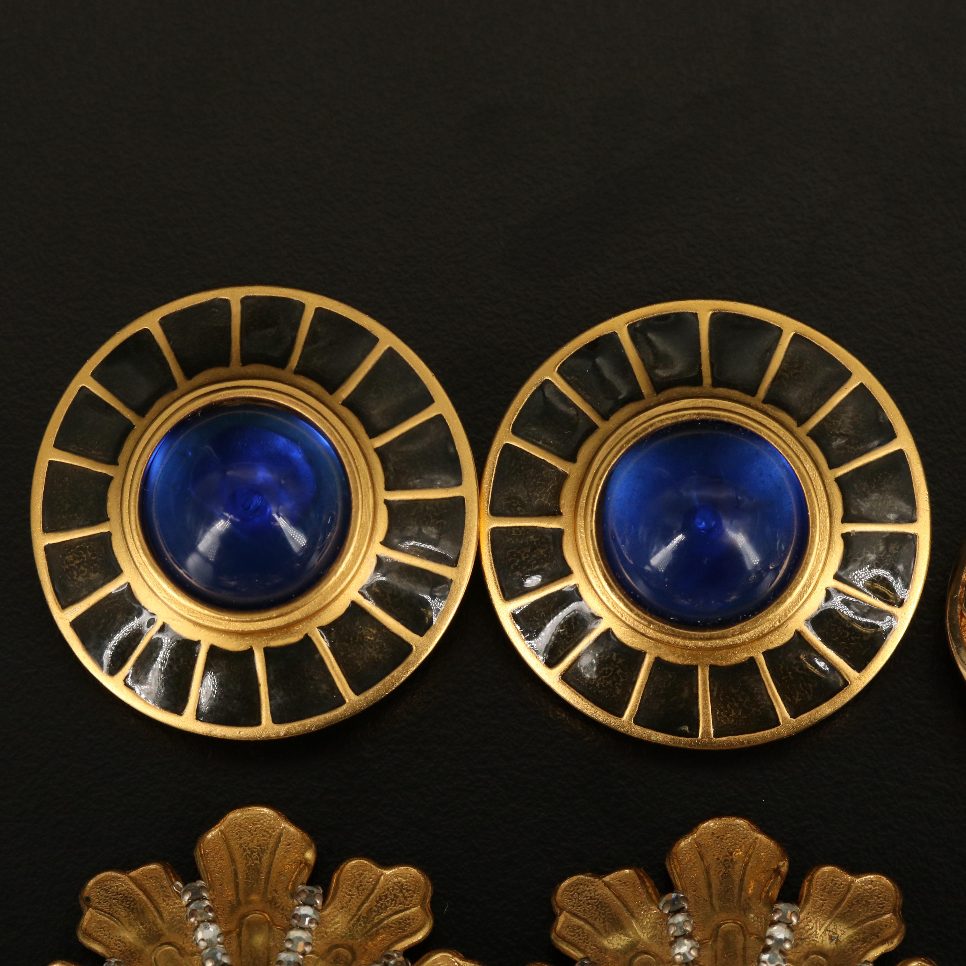 Clip Earrings Including Burberry's and Christian Dior