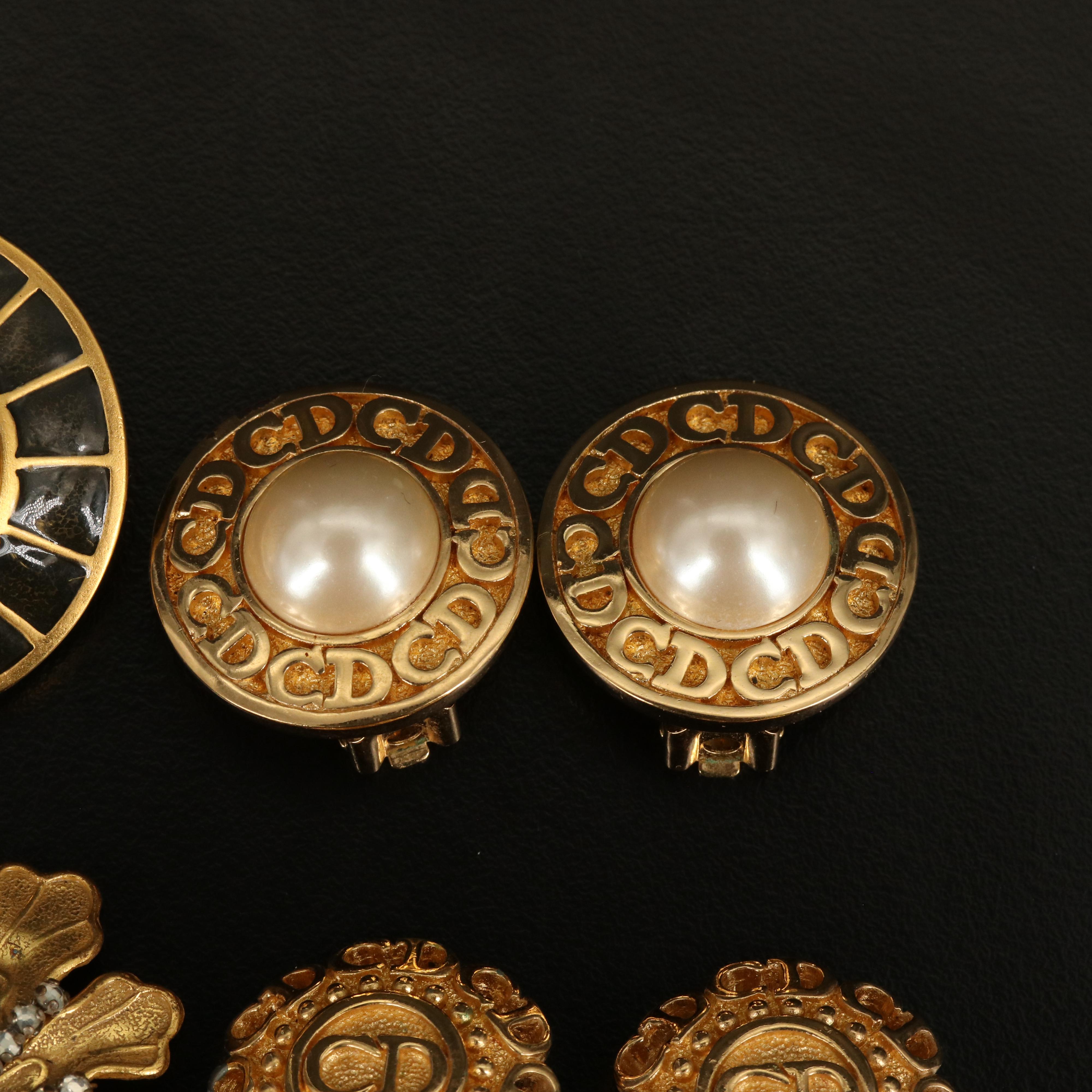 Clip Earrings Including Burberry's and Christian Dior