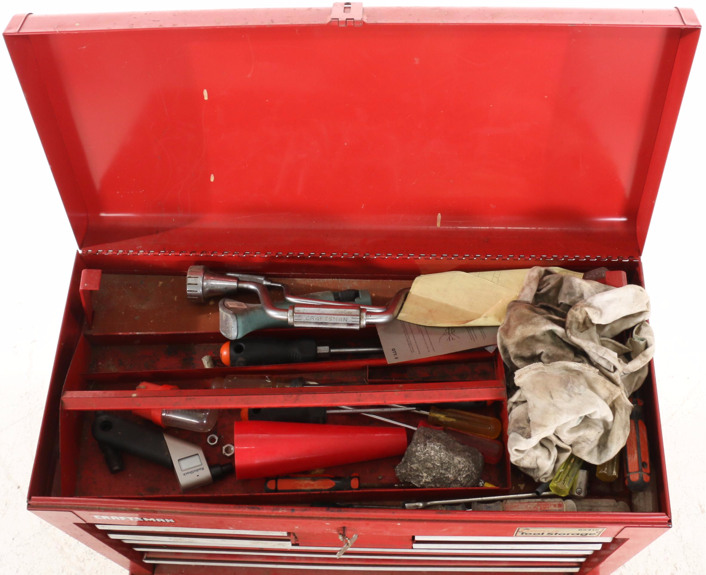 Craftsman Home Tool Storage Rolling Tool Box with Hand Tools