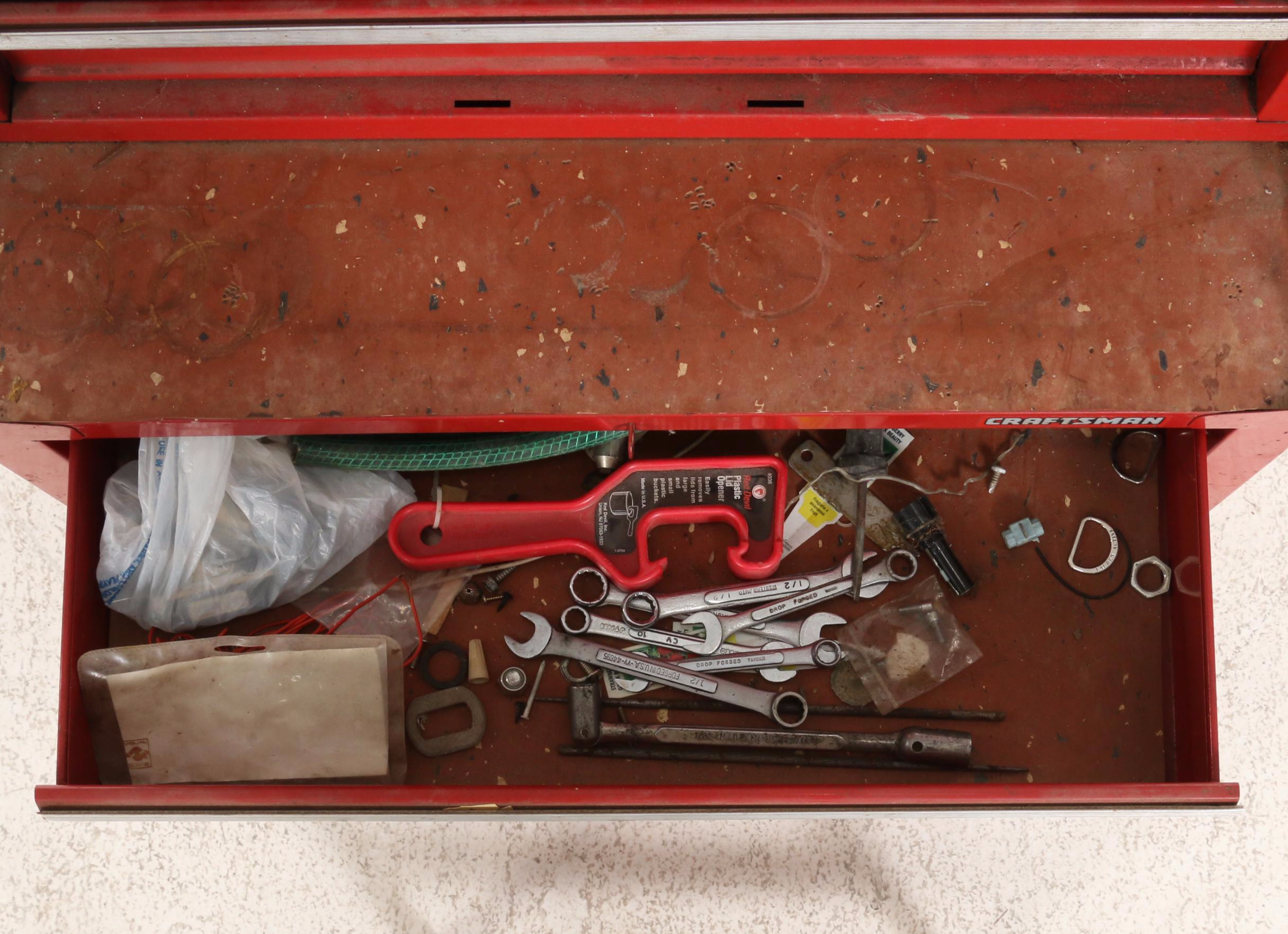 Craftsman Home Tool Storage Rolling Tool Box with Hand Tools