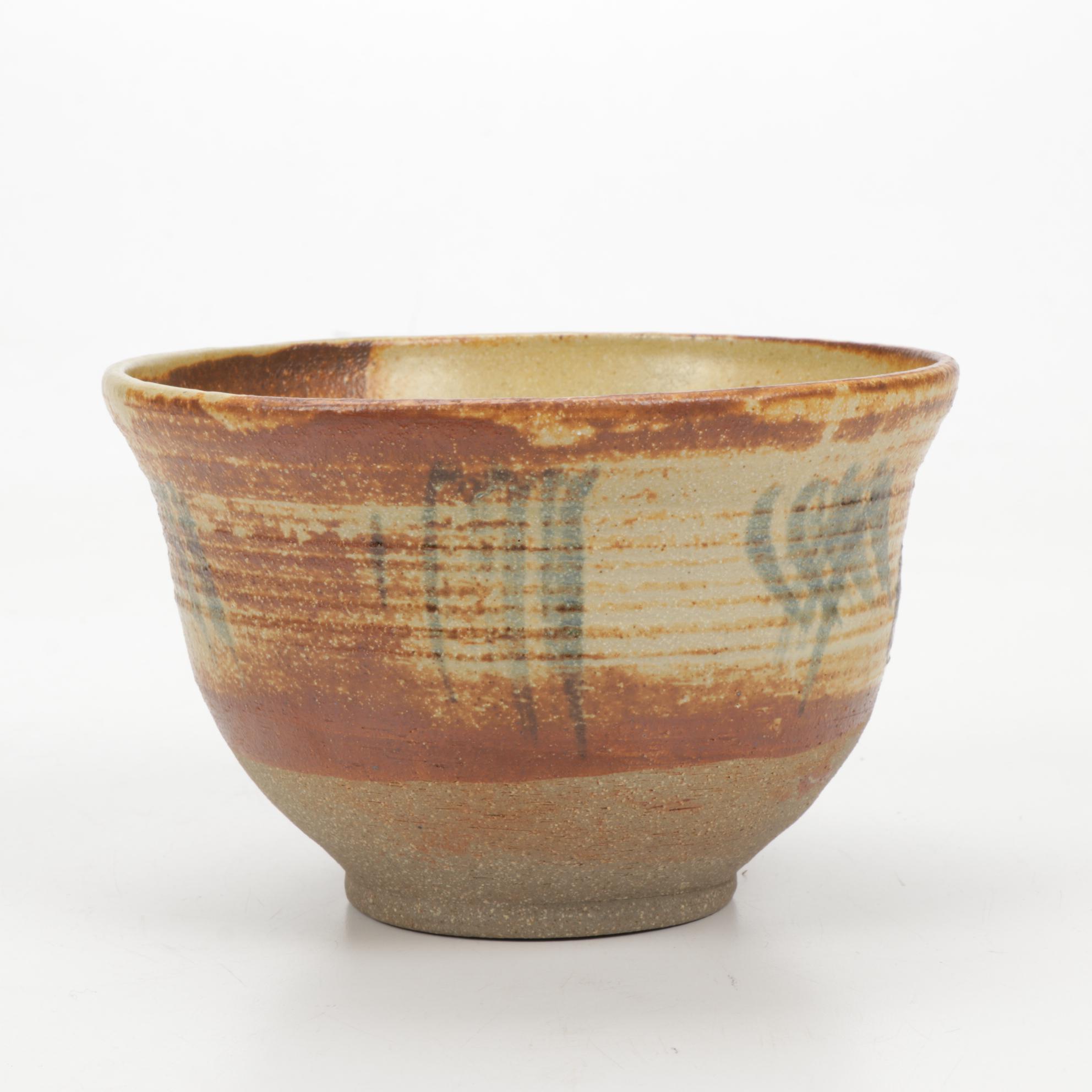 Signed Art Pottery Stoneware Bowl, 2012