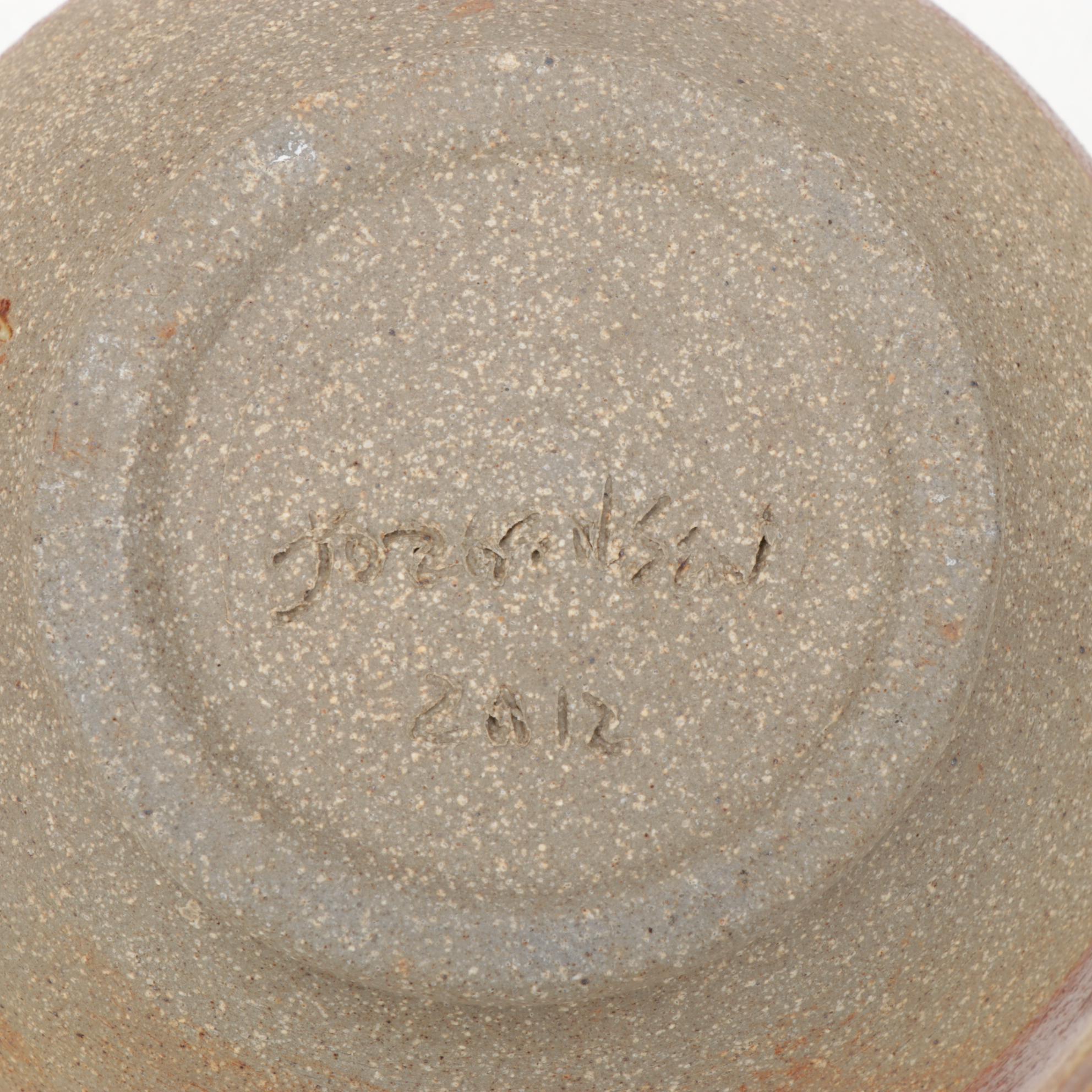 Signed Art Pottery Stoneware Bowl, 2012
