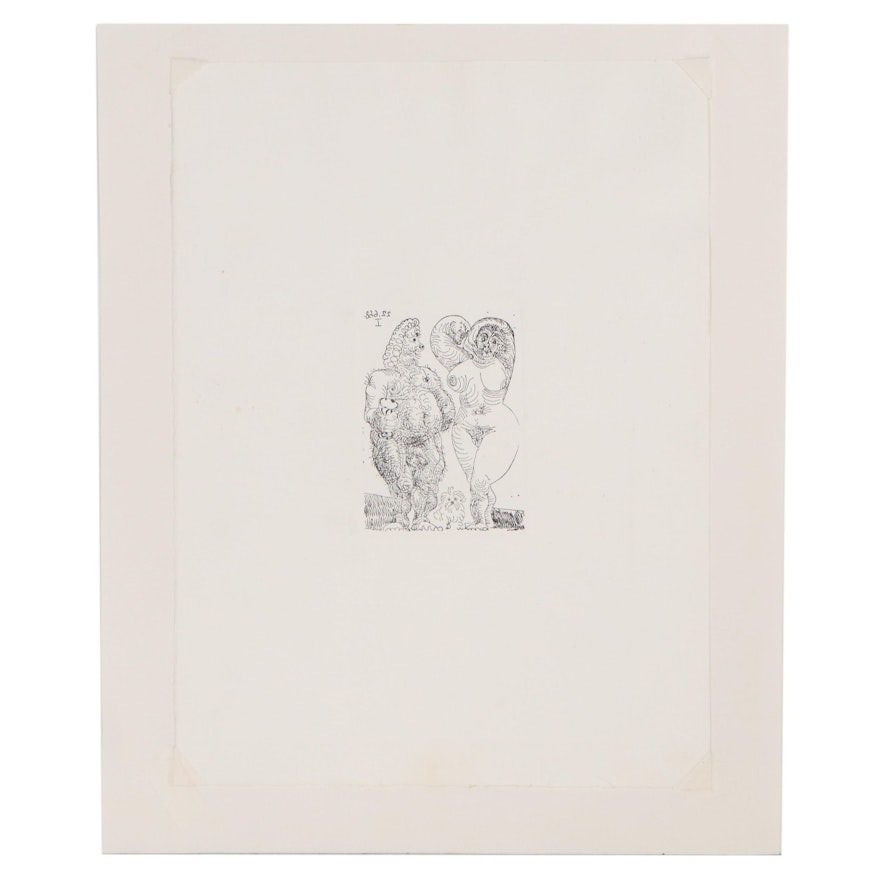 Lithograph After Pablo Picasso "347 Suite" Etching