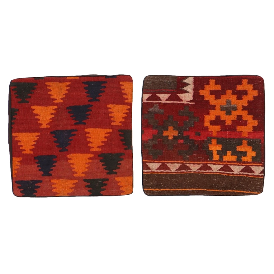 Handwoven Afghan Kilim Face Accent Pillow Covers