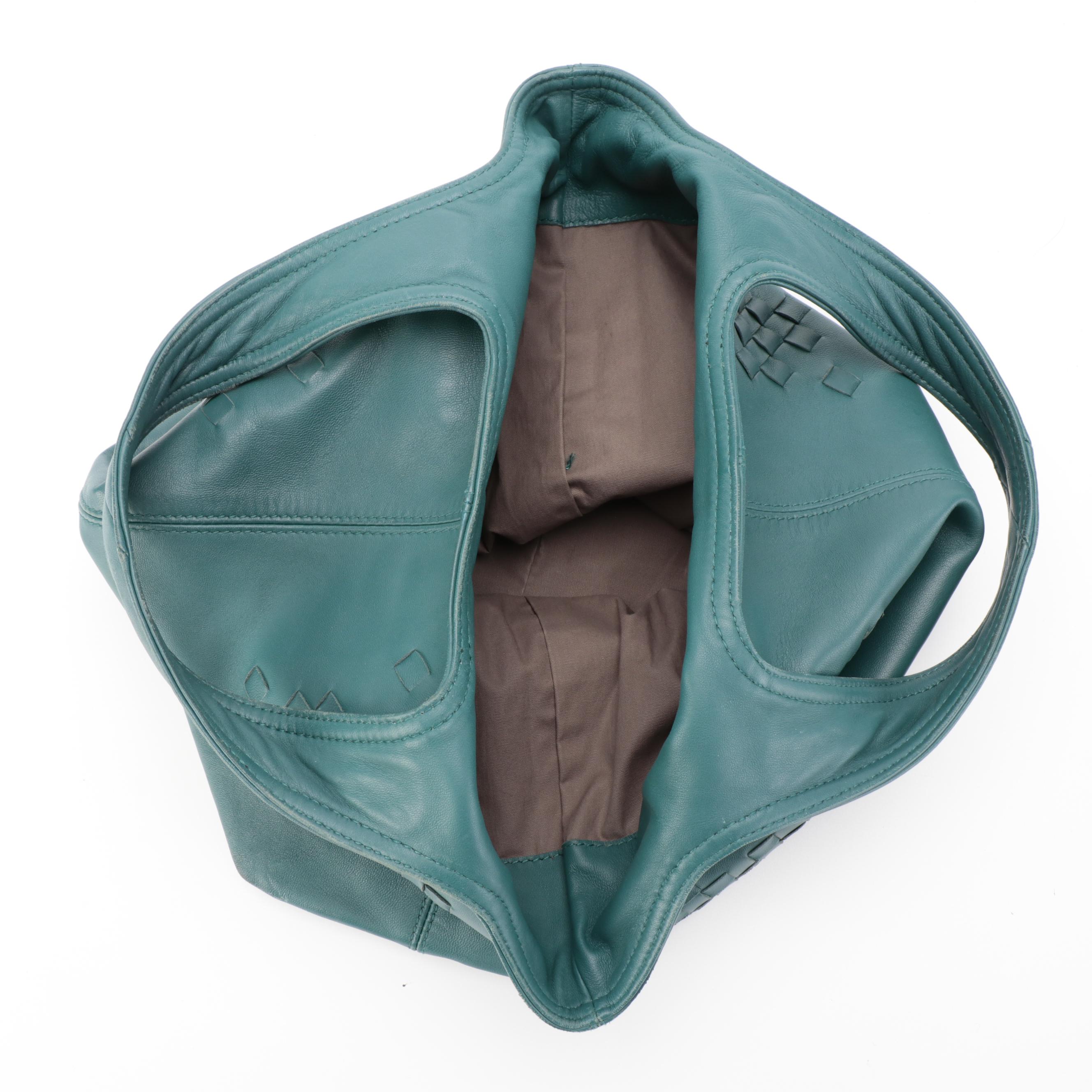 Bottega Veneta Leather Tote Bag with Intrecciato Detail