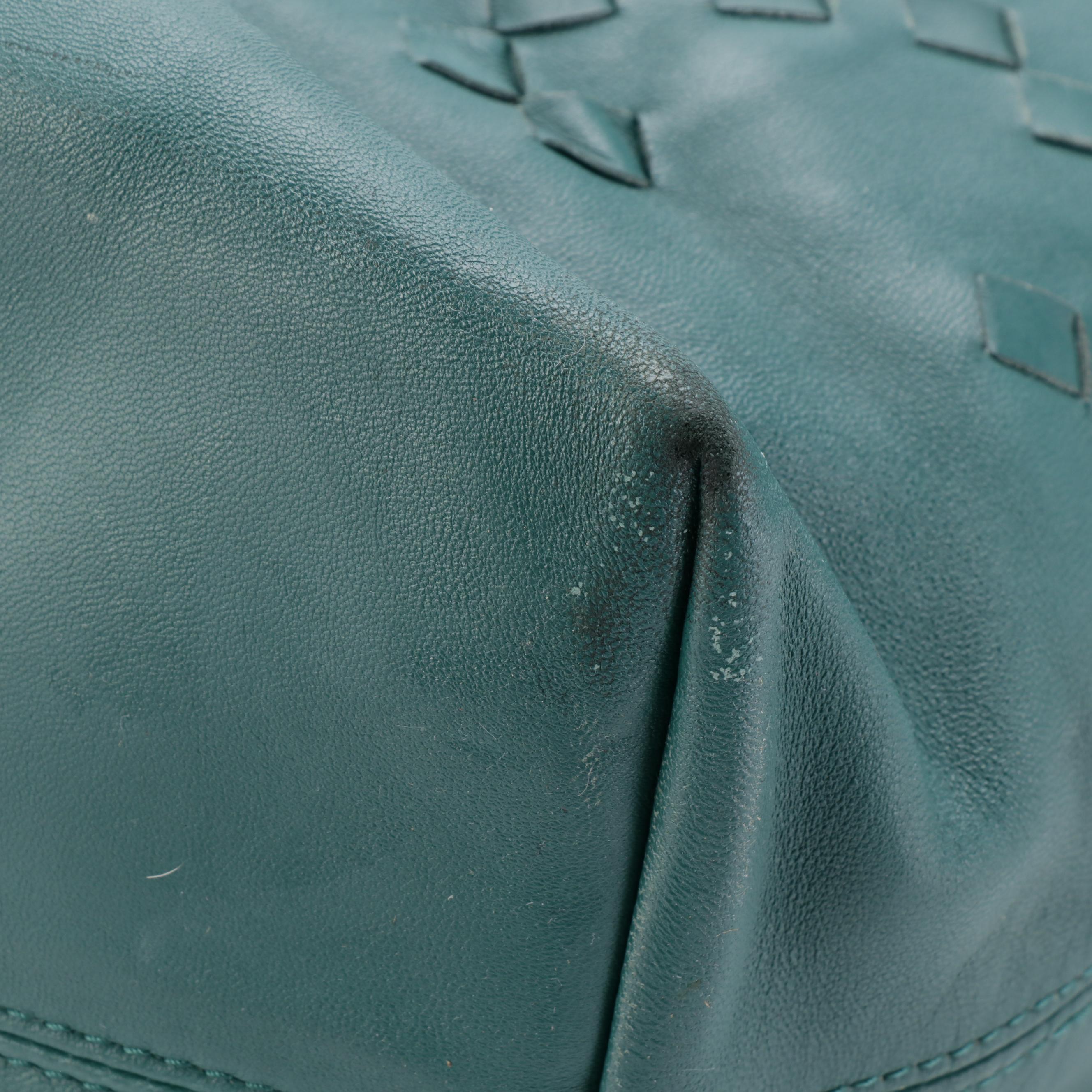 Bottega Veneta Leather Tote Bag with Intrecciato Detail