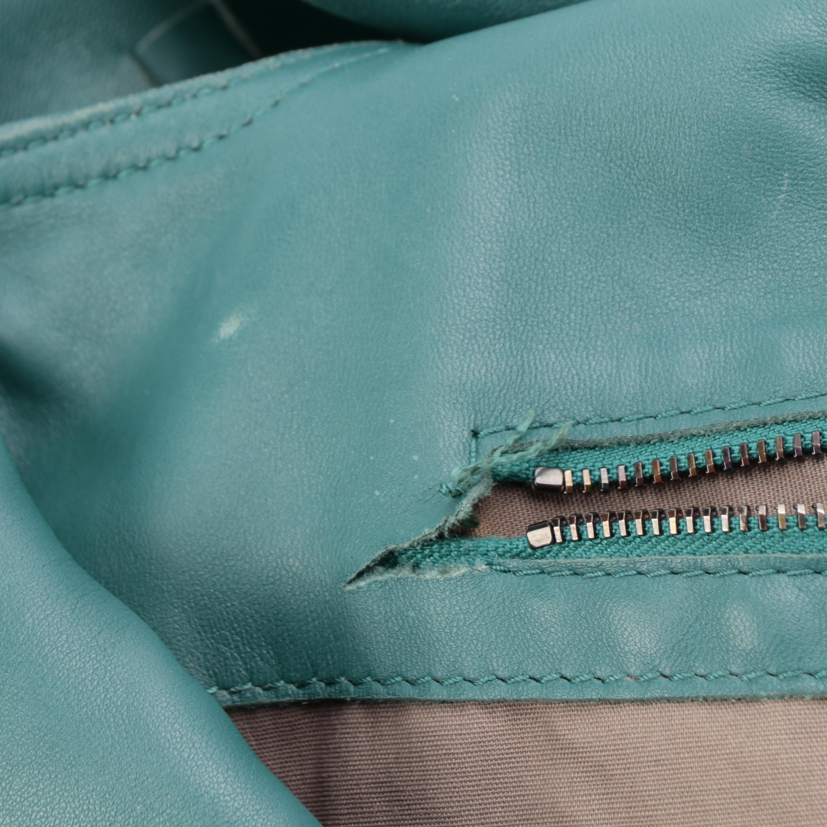 Bottega Veneta Leather Tote Bag with Intrecciato Detail