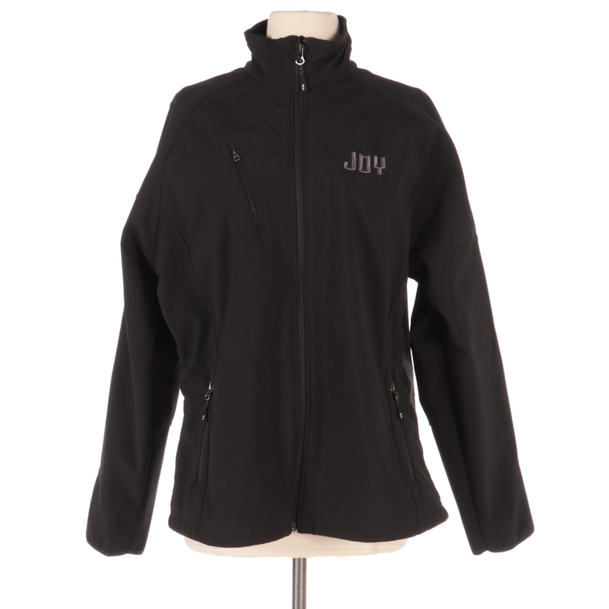 Port Authority Fleece Lined Windbreaker Zip Jacket in Black
