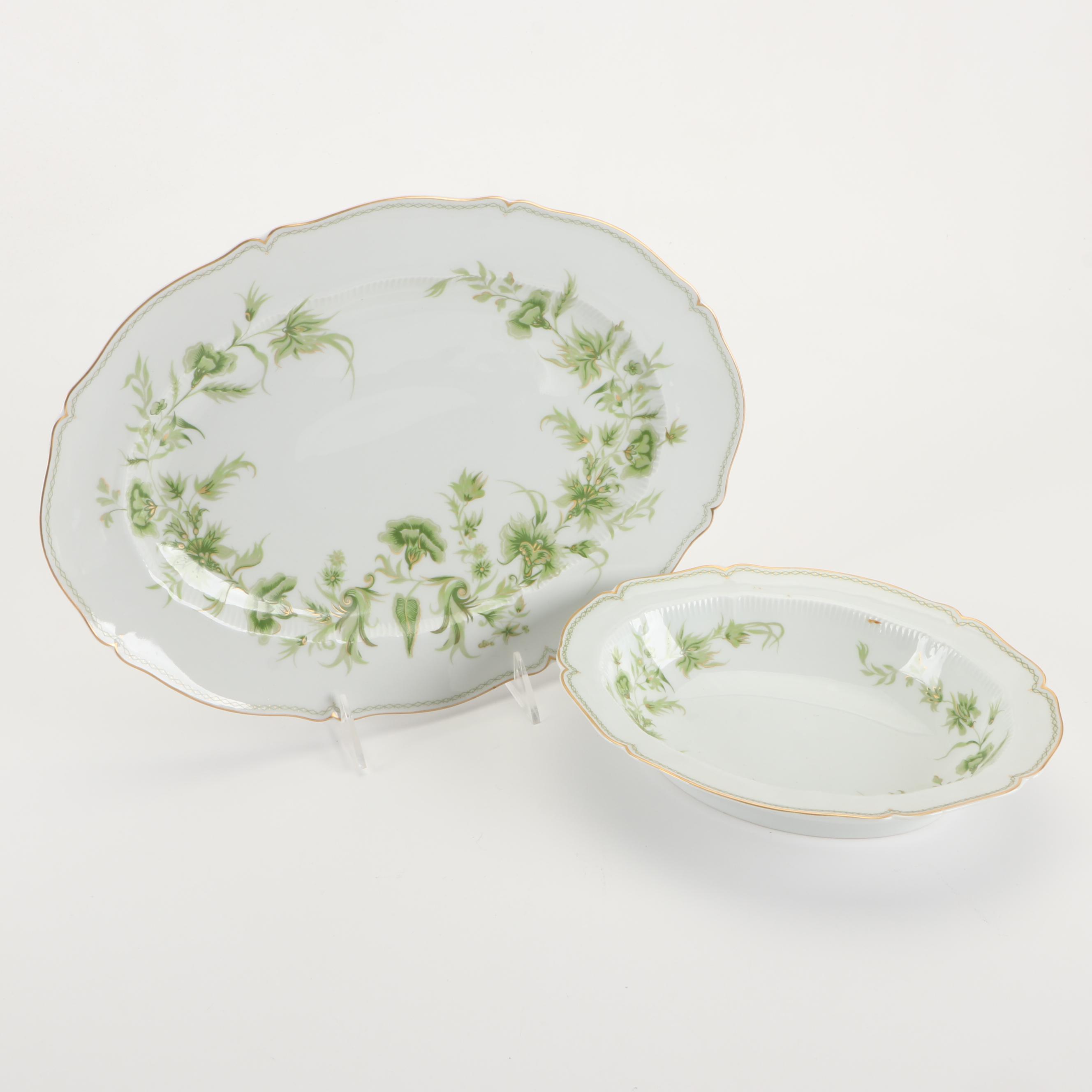 Haviland "Carette" Gold Trimmed Porcelain Dinnerware, Late 20th Century