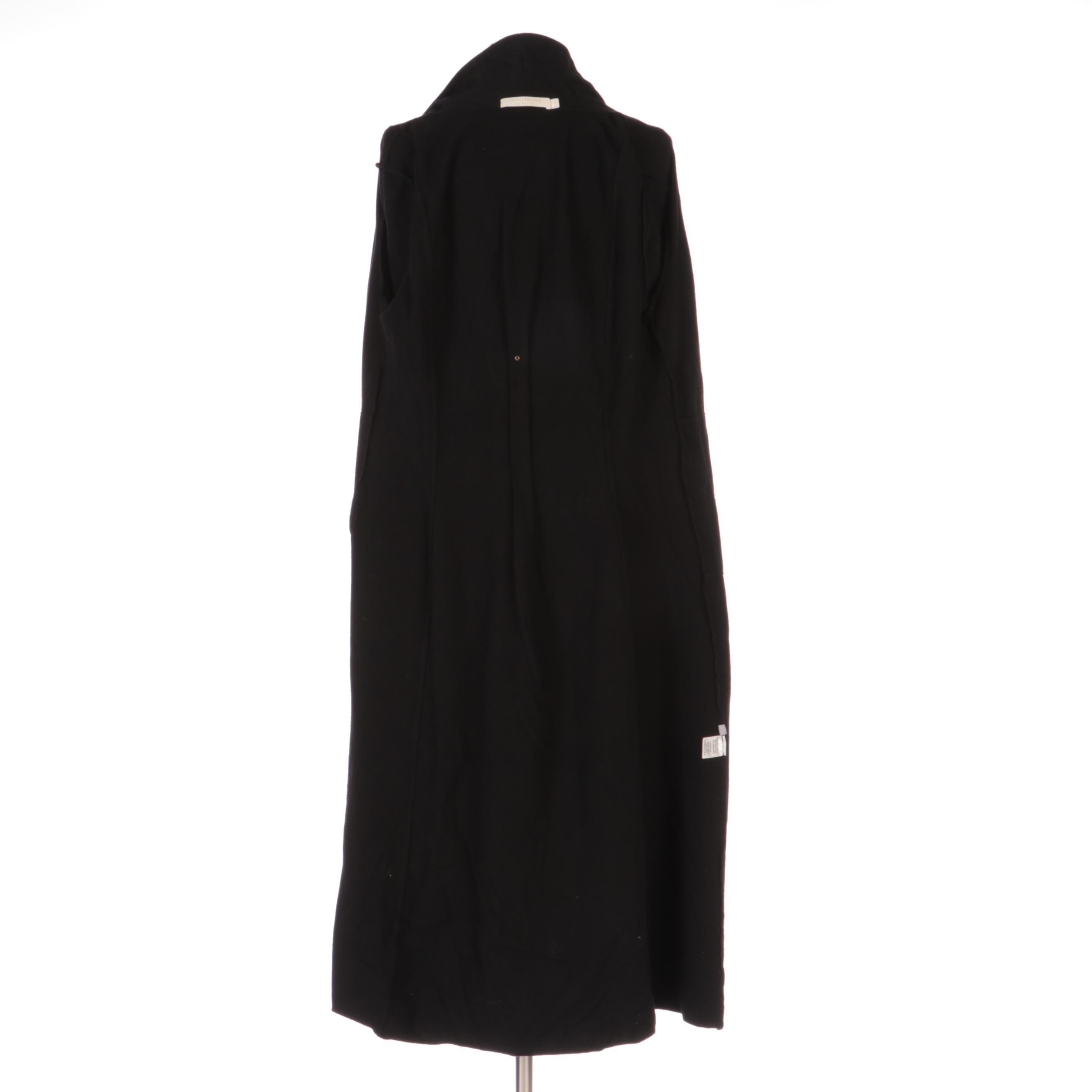 Testimony Los Angeles Smoking Jacket in Black French Terry Fabric