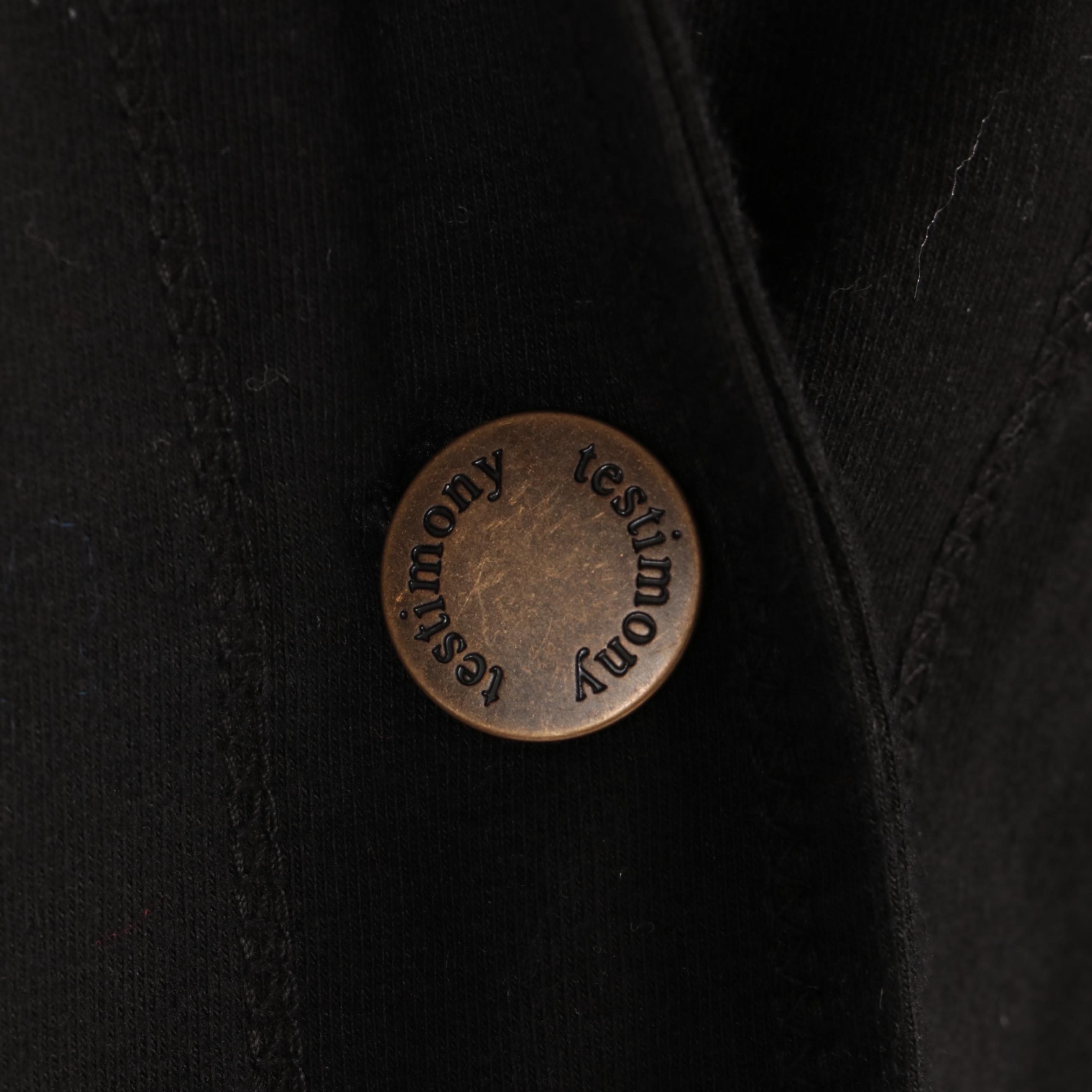 Testimony Los Angeles Smoking Jacket in Black French Terry Fabric