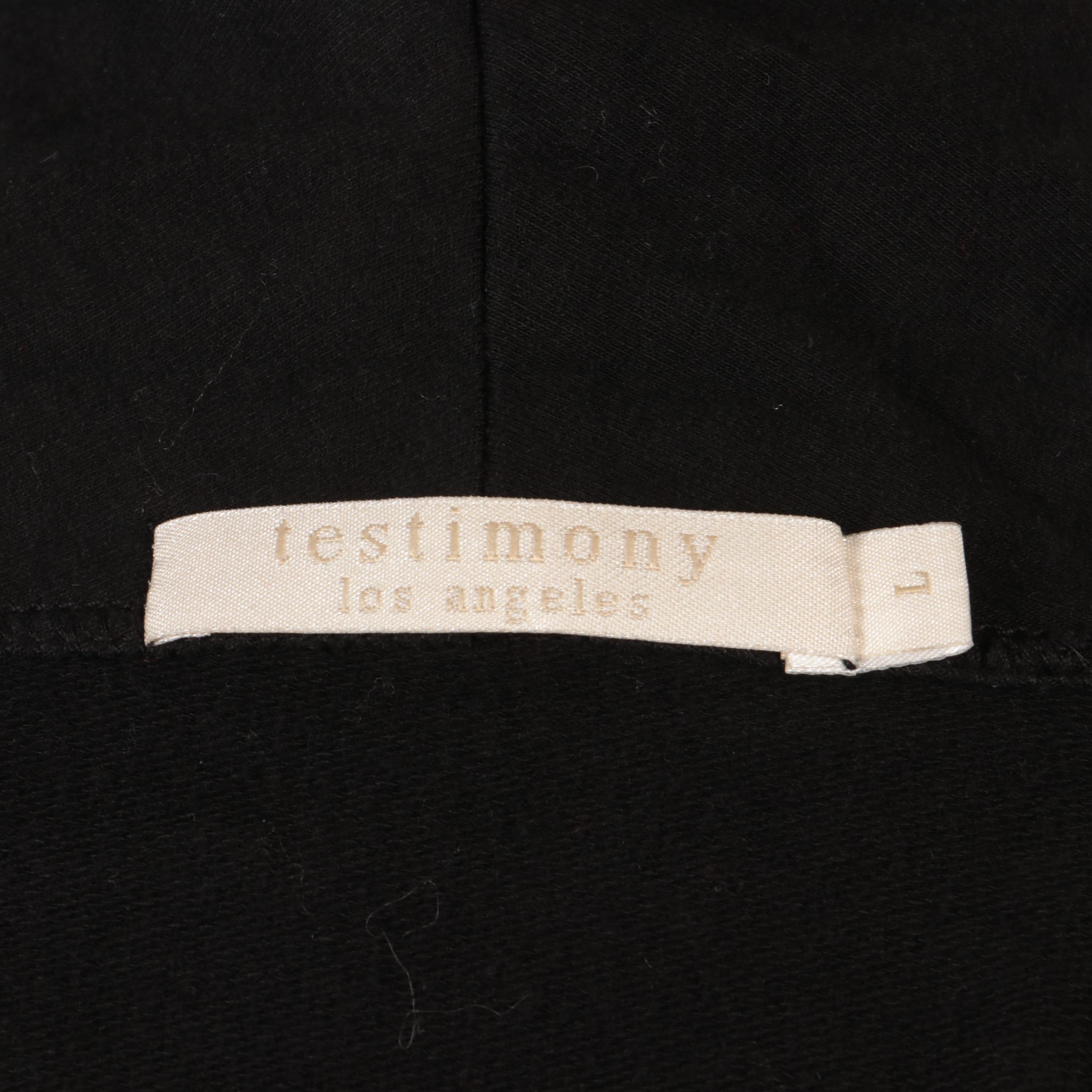 Testimony Los Angeles Smoking Jacket in Black French Terry Fabric