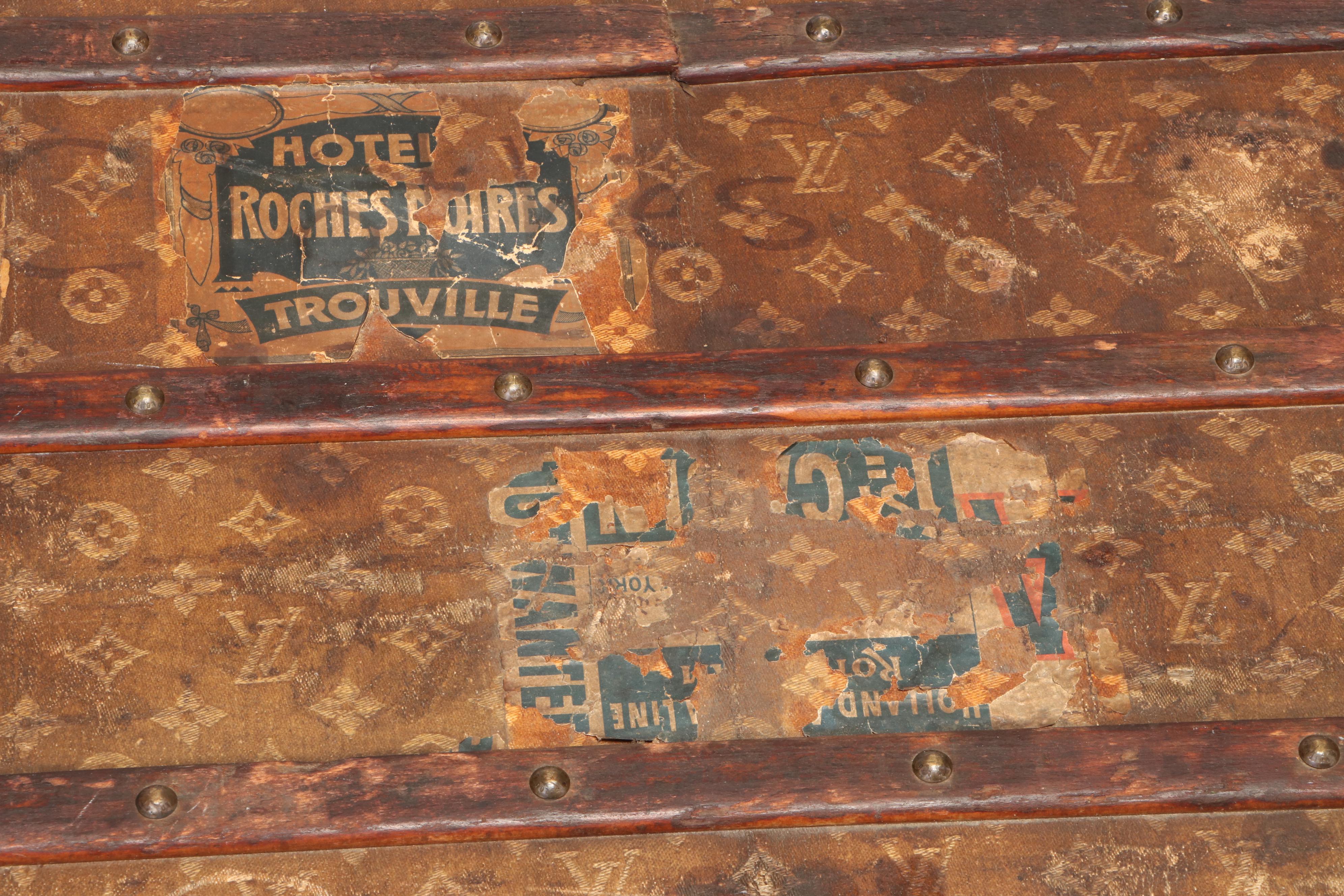 Louis Vuitton Steamer Trunk in Woven Monogram Canvas, Early 20th Century