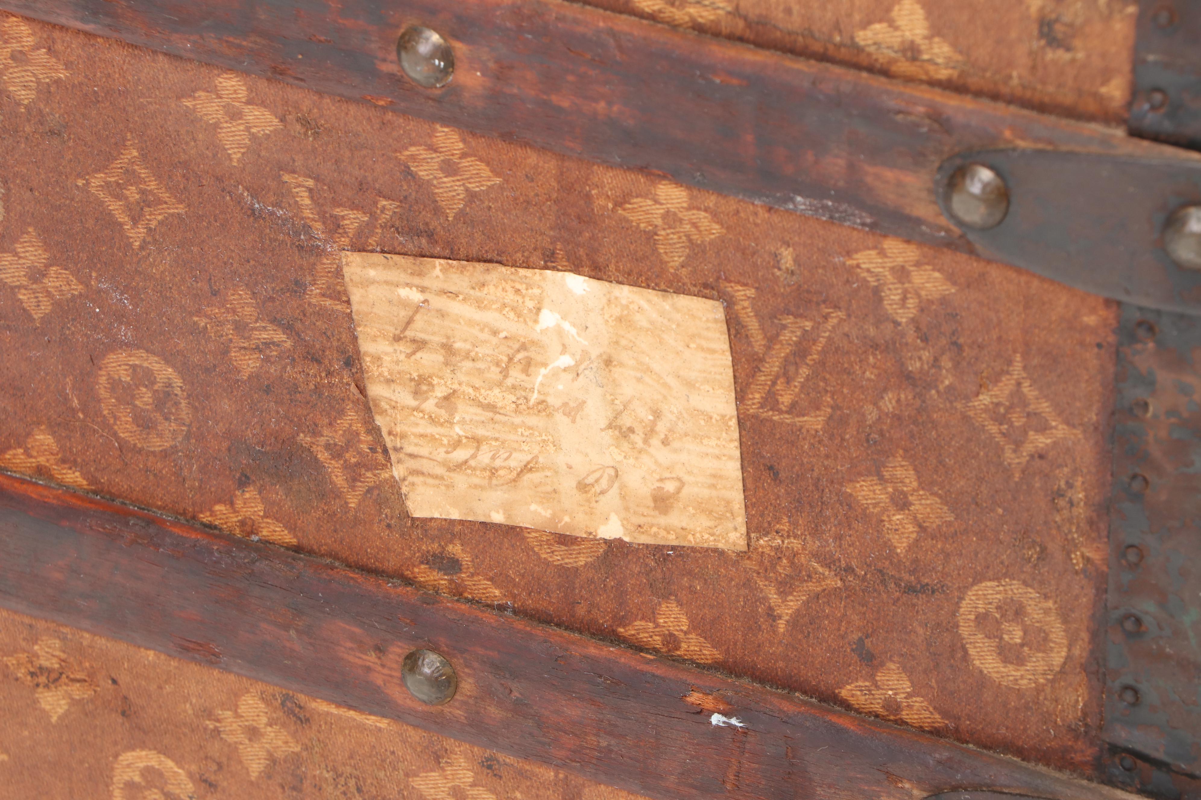 Louis Vuitton Steamer Trunk in Woven Monogram Canvas, Early 20th Century