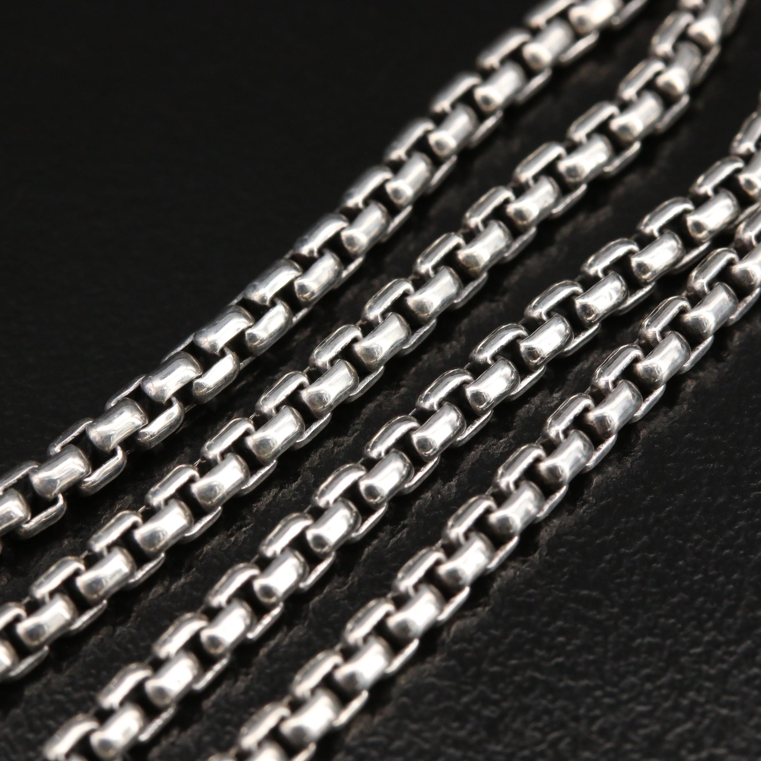 David Yurman Sterling 1.95 Pavé Black Diamond Cross Pendant Necklace