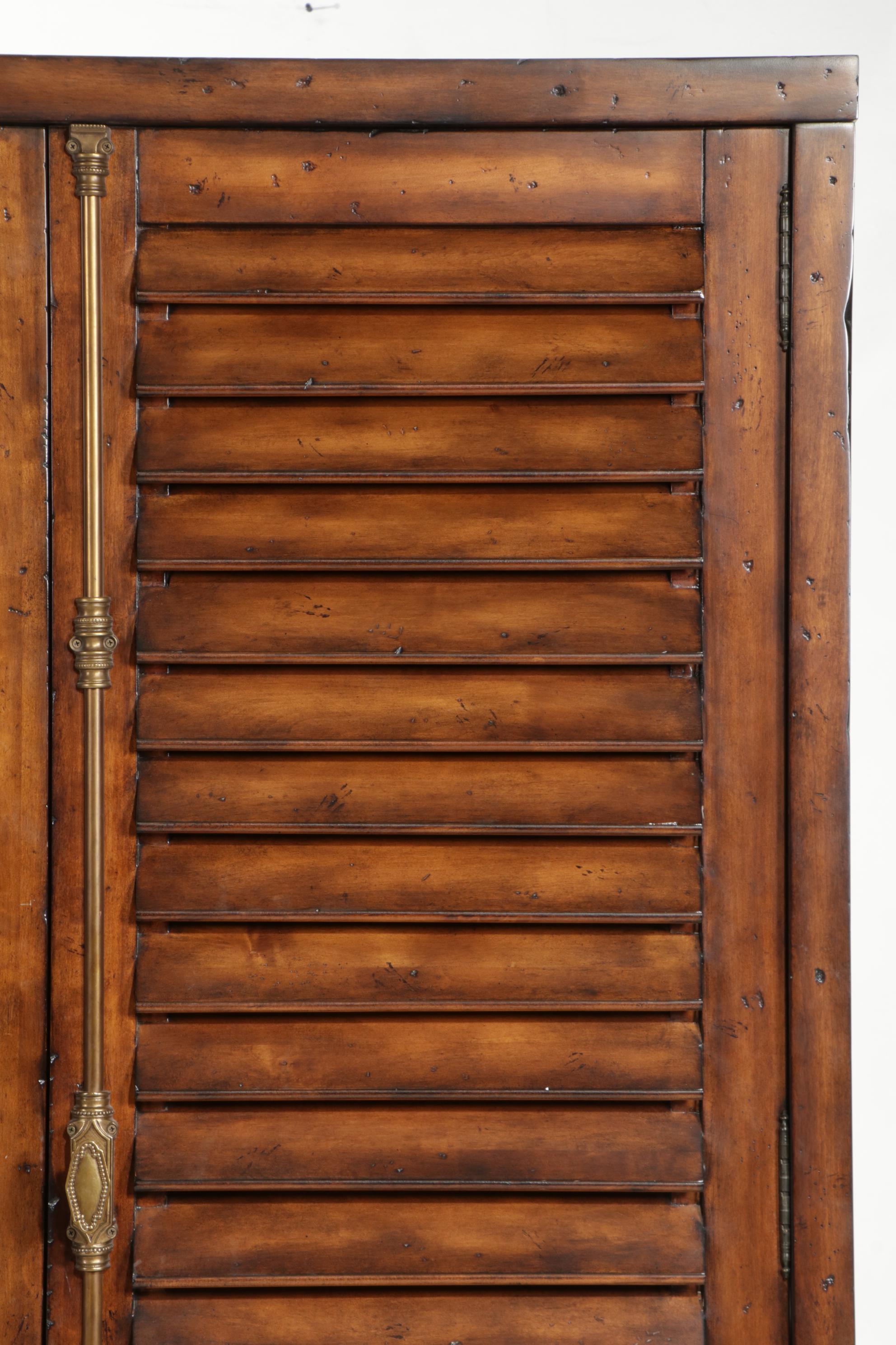 Henredon Media Cabinet with Faux Louvered Doors