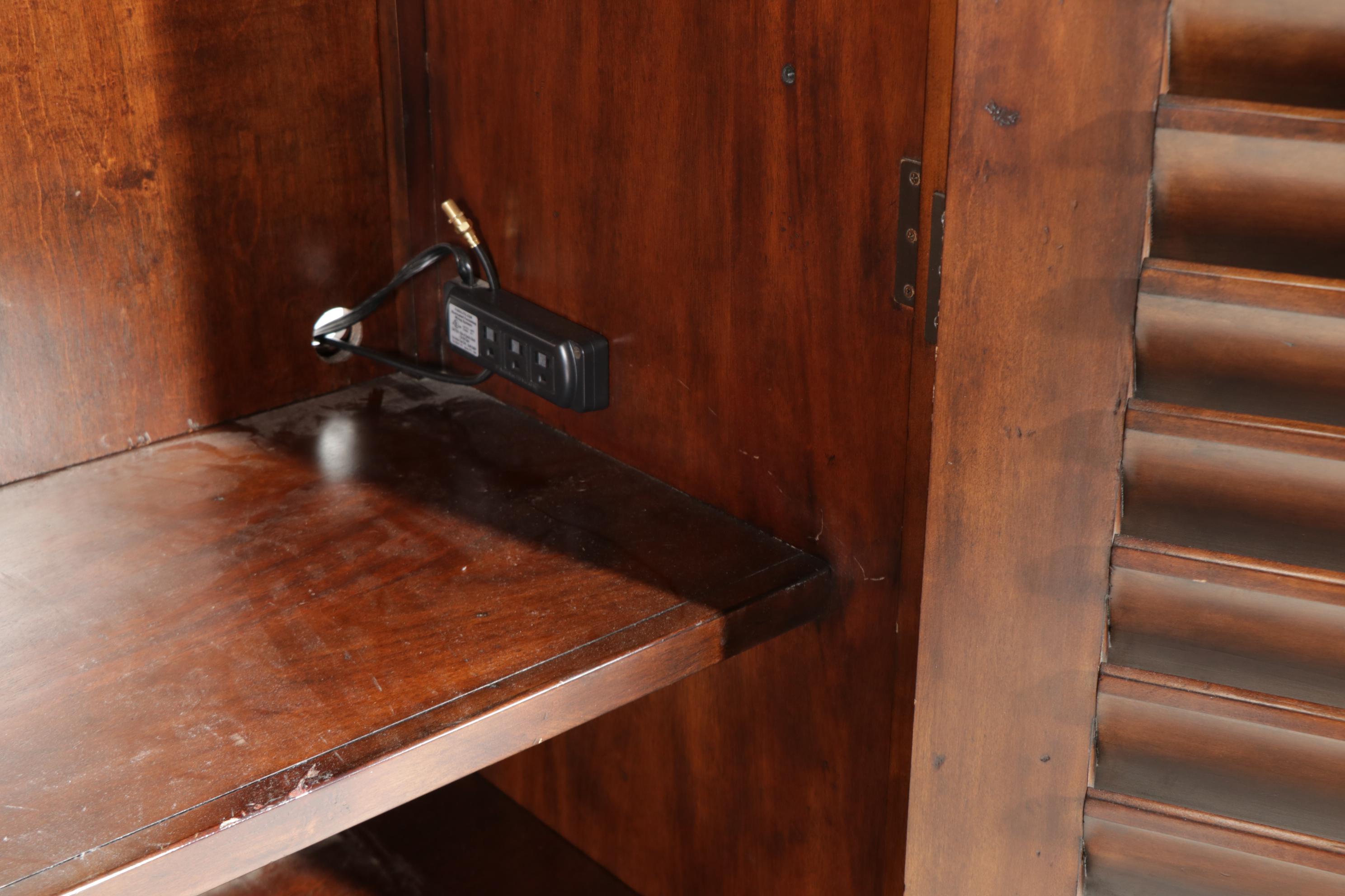 Henredon Media Cabinet with Faux Louvered Doors