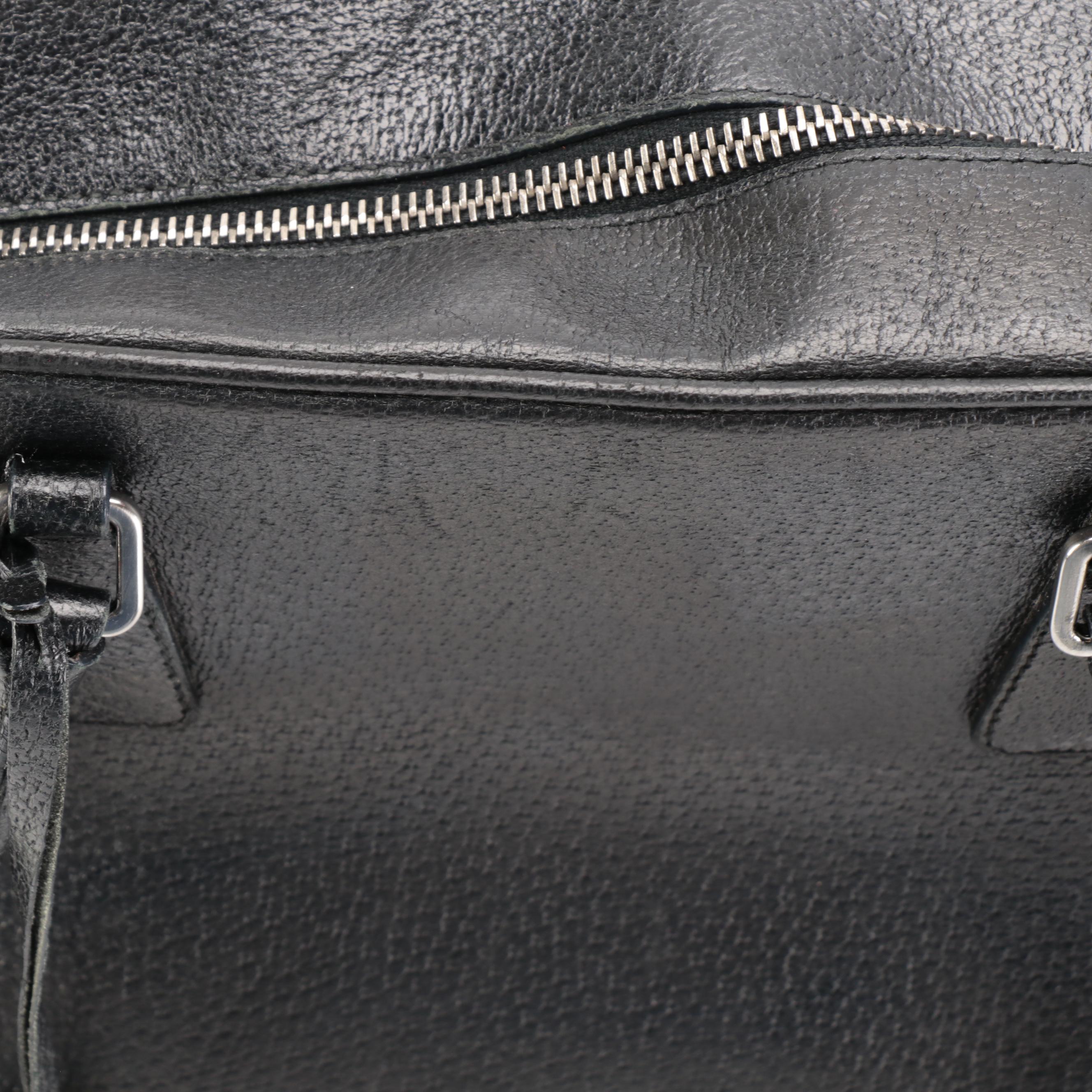 Prada Handbag in Black Leather with Padlock
