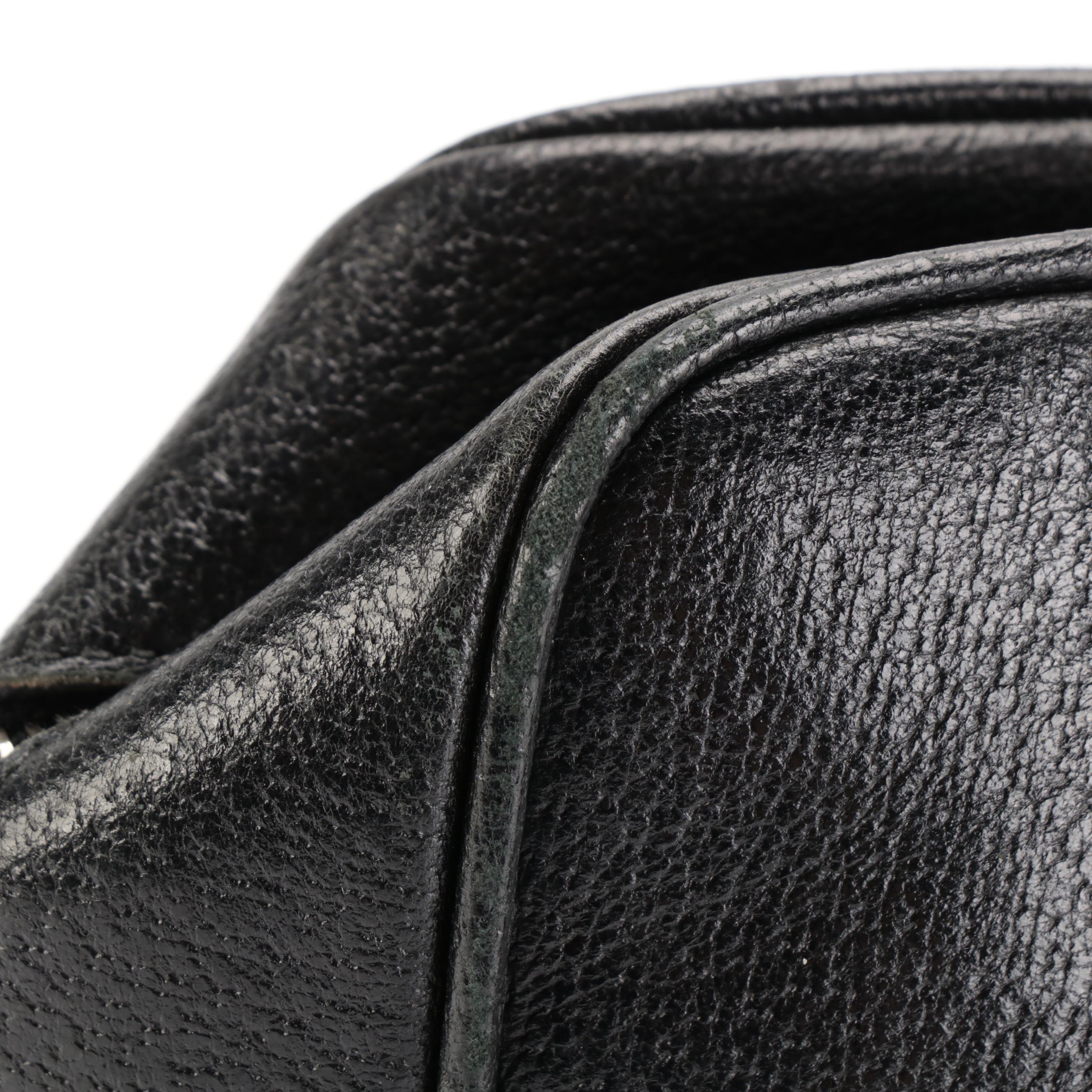 Prada Handbag in Black Leather with Padlock