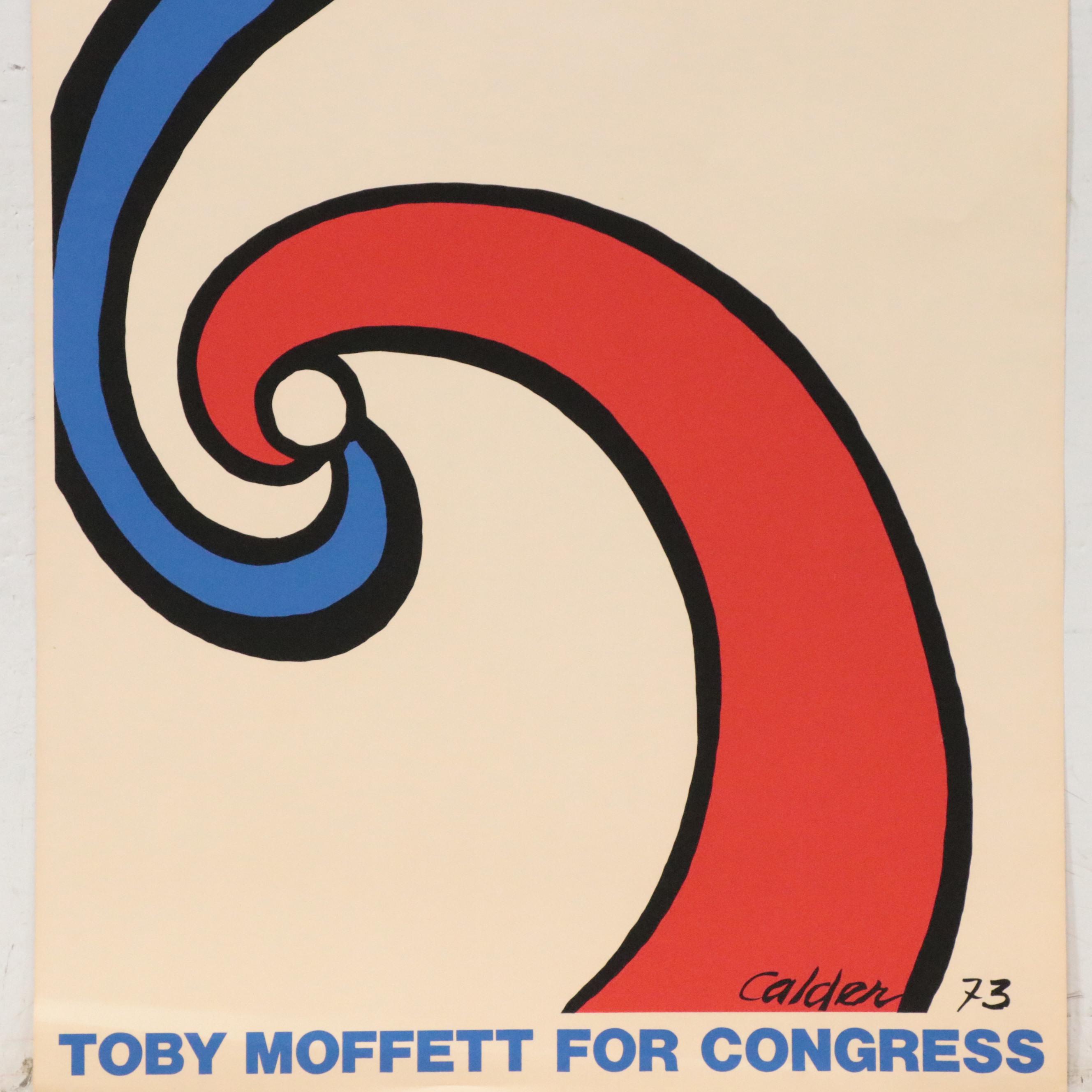 Alexander Calder Serigraph "Toby Moffett for Congress," 1974