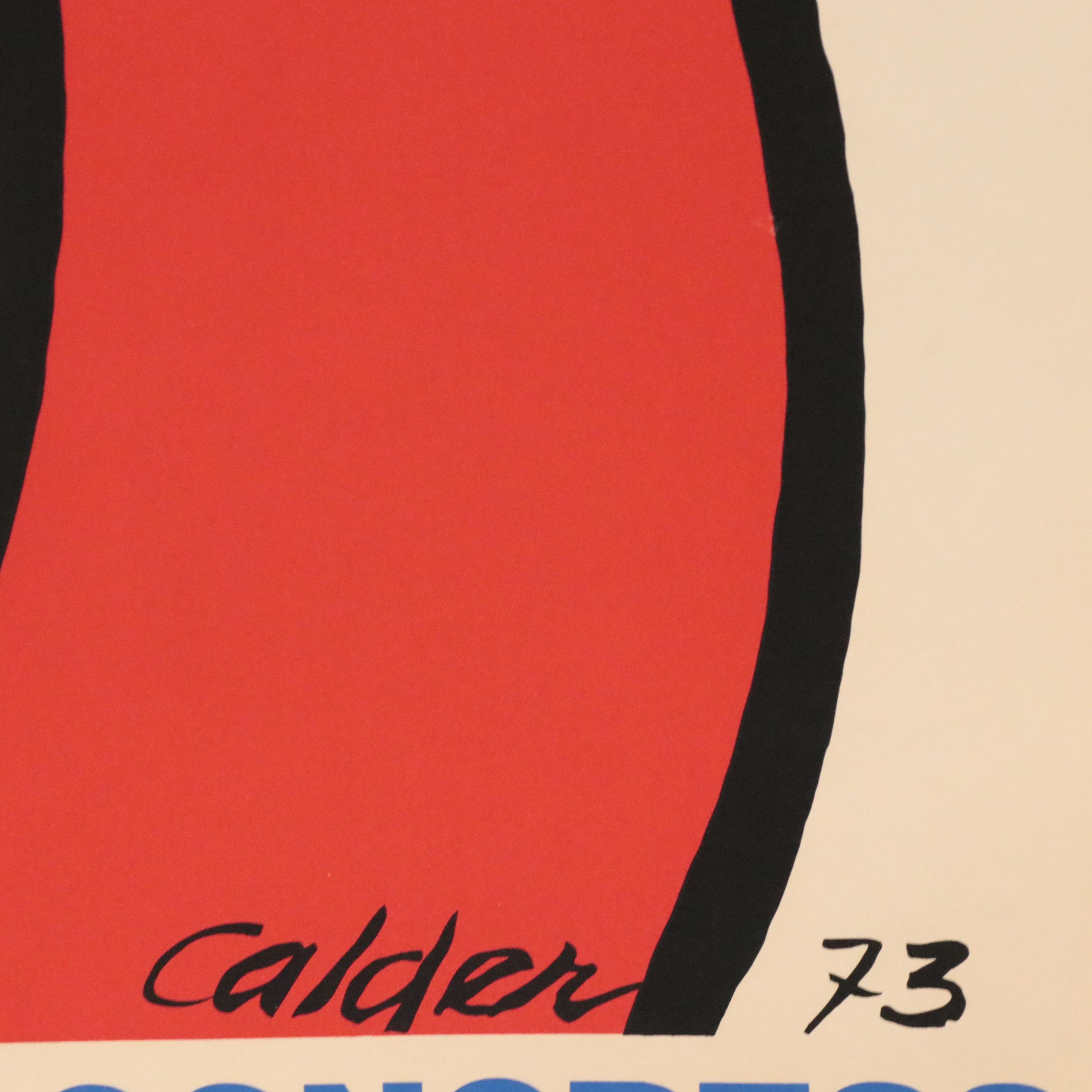 Alexander Calder Serigraph "Toby Moffett for Congress," 1974