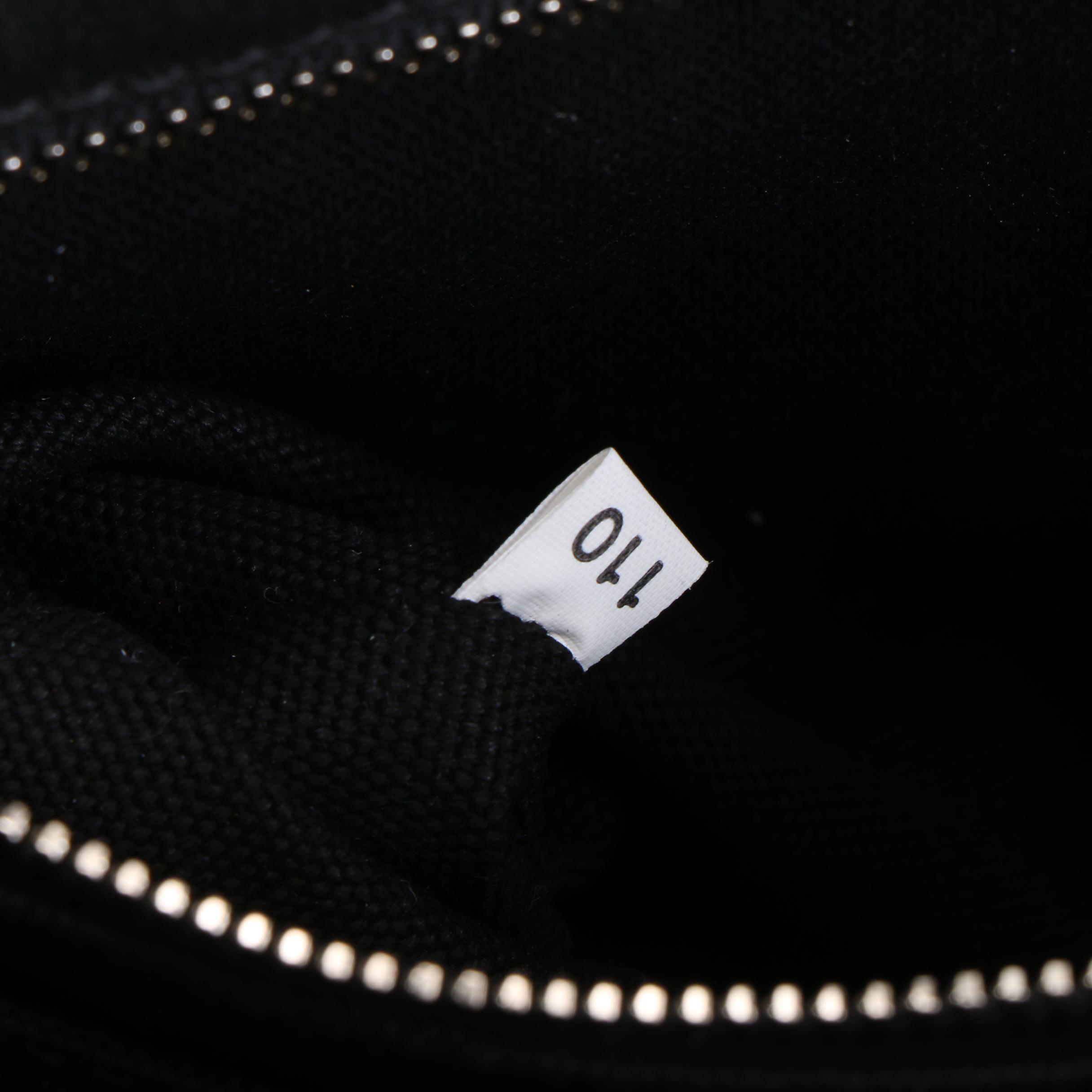 Prada Canapa Pailette and Beaded Embellished Black Canvas Tote