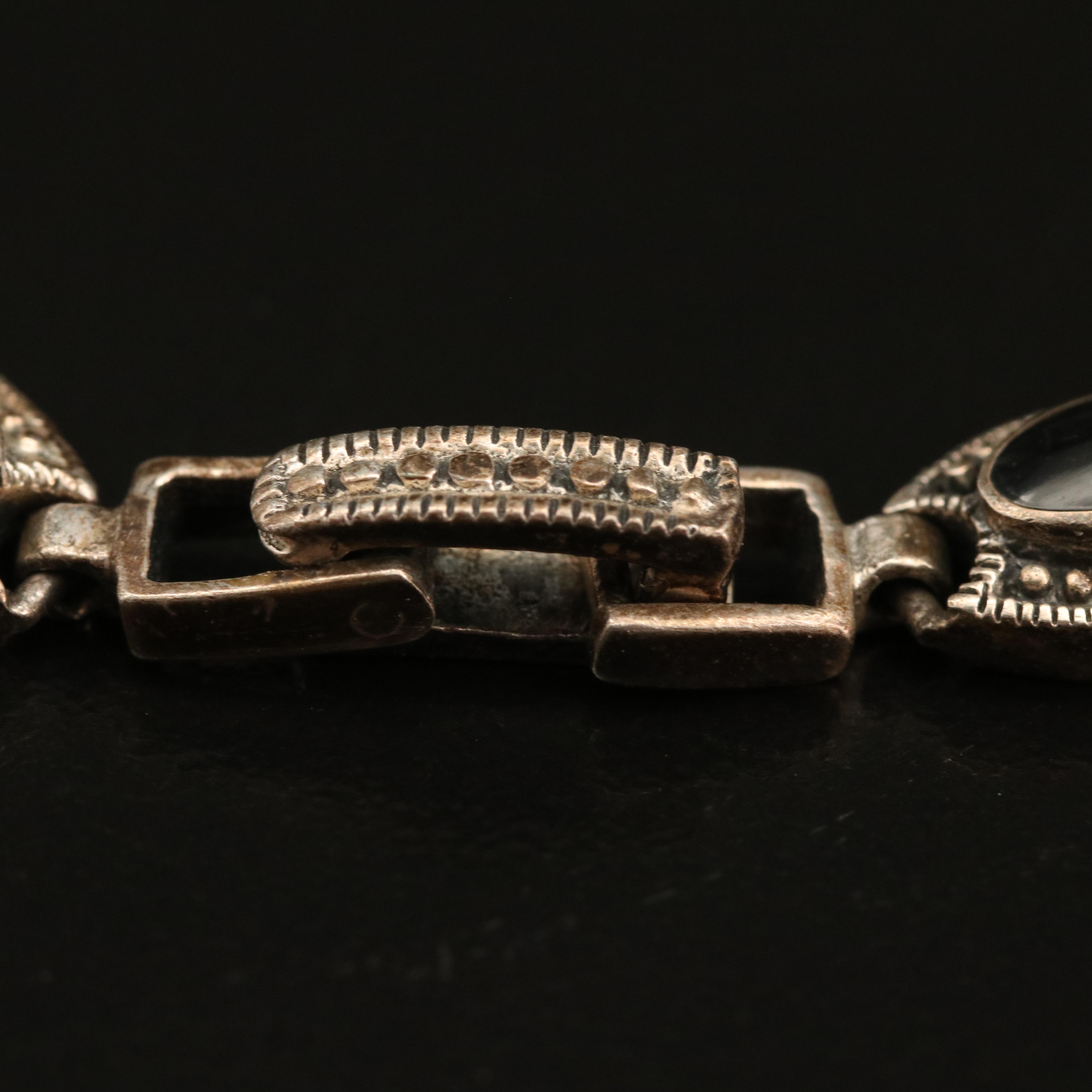 Sterling Earrings, Bracelets and Pendant Including Pearl and Black Onyx