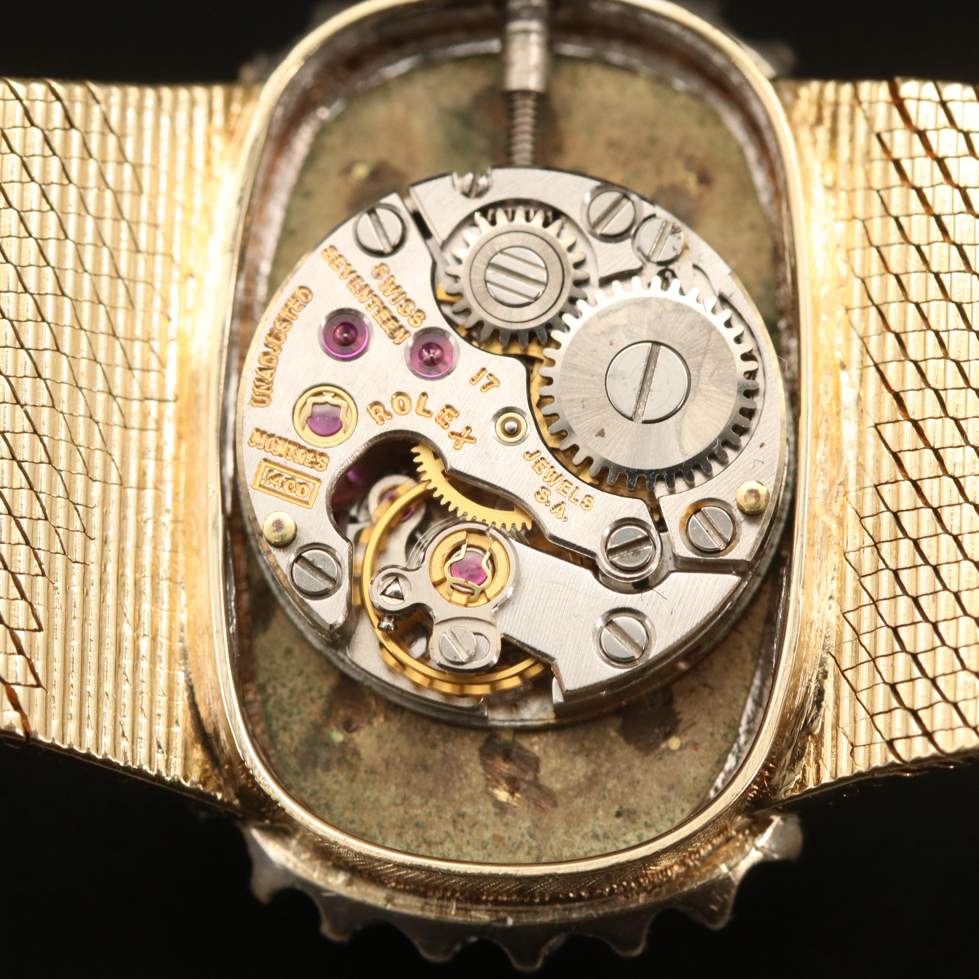 Vintage Rolex 14K Diamond Watch