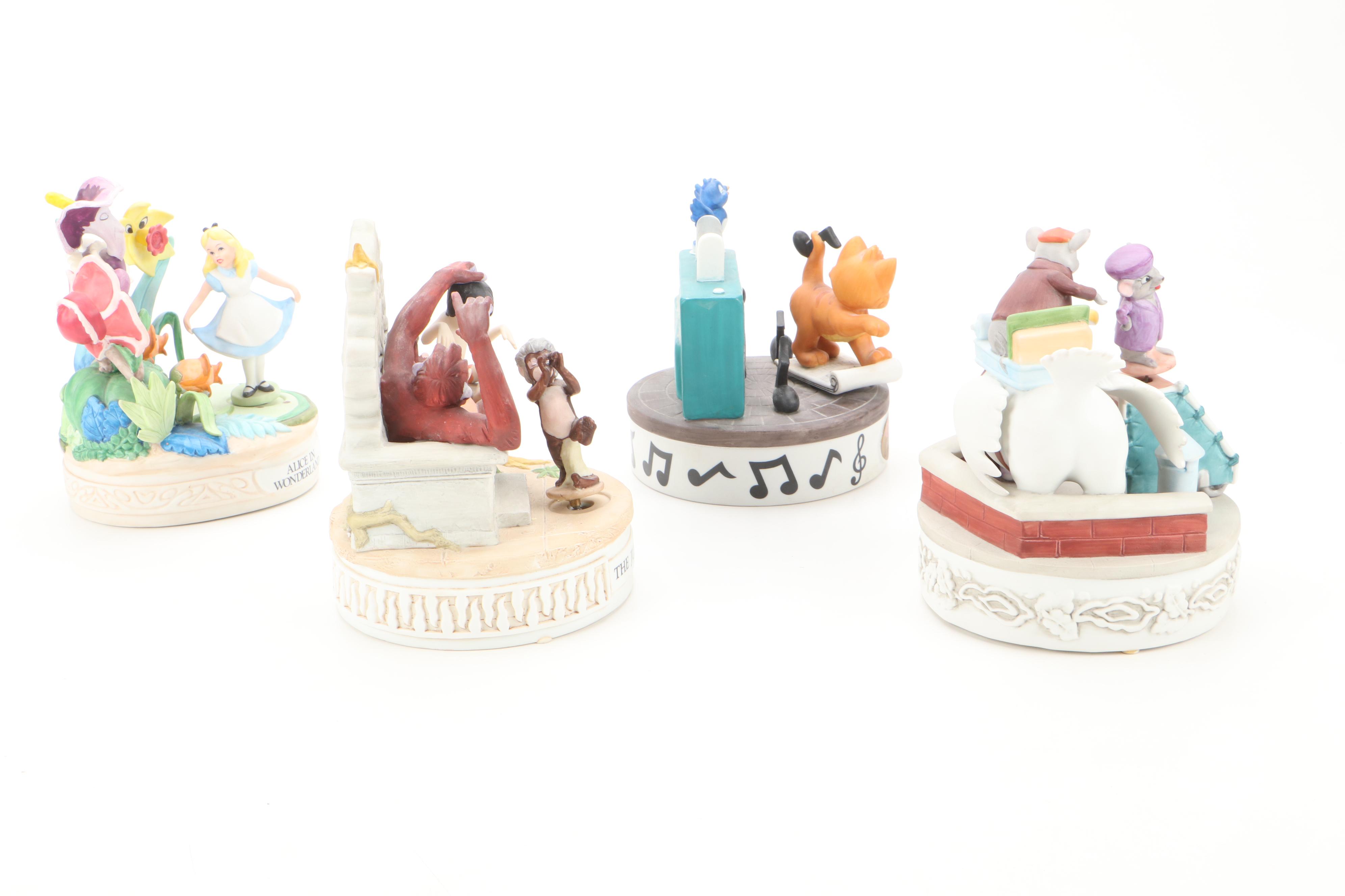 Walt Disney Musical Figurines Featuring "The Jungle Book" and Others