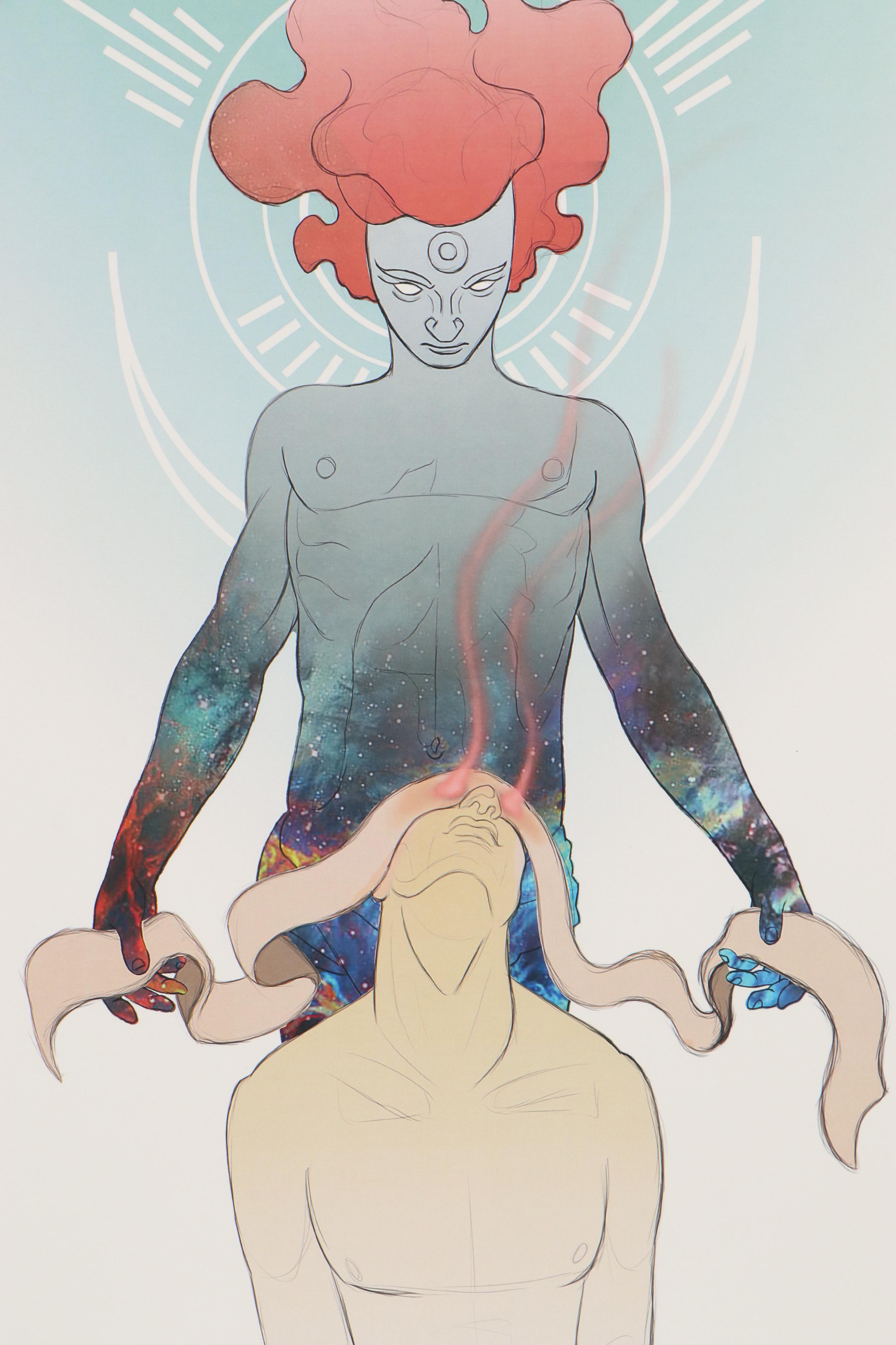 Taron Jordan Surreal Figural Offset Lithograph