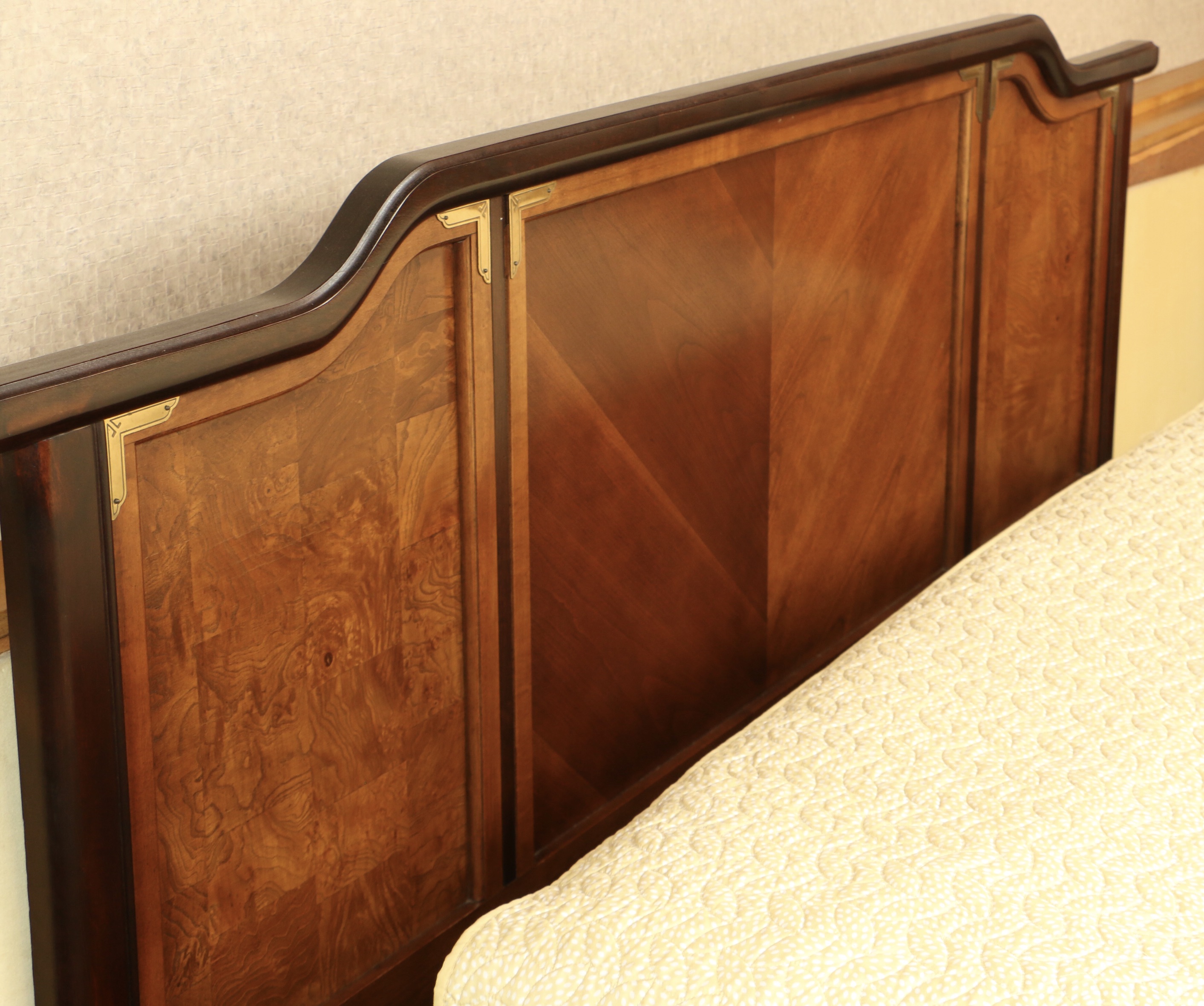 Broyhill Premier "Ming Dynasty" King Headboard with Platform and Nightstand