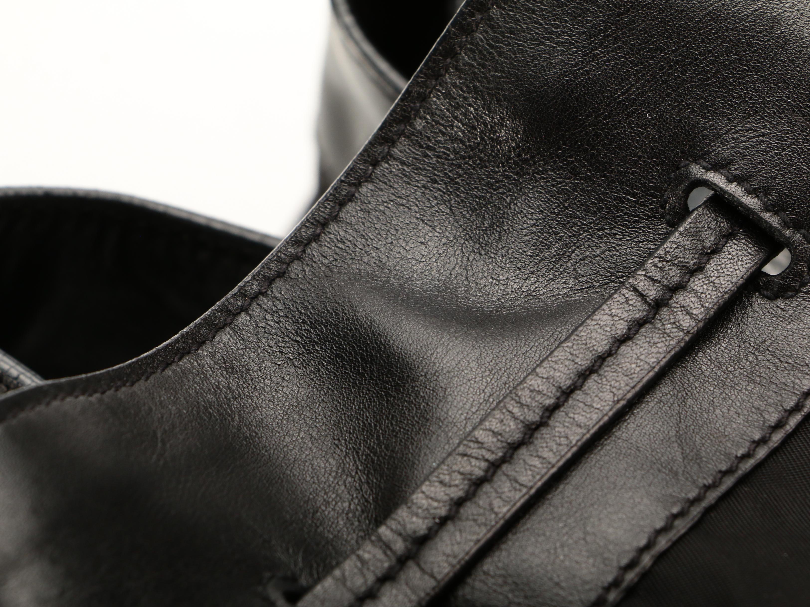 Prada Tote Bag in Black Tessuto Nylon with Whipstitch Leather Trim