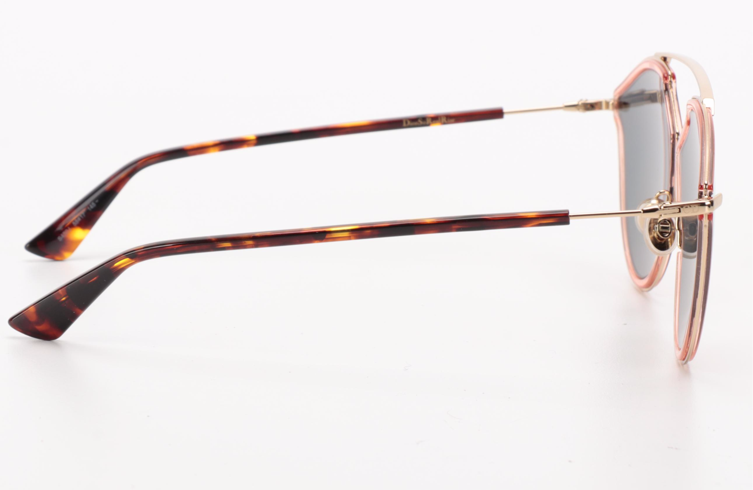 Dior So Real Rise Sunglasses in Pink Gold with Case