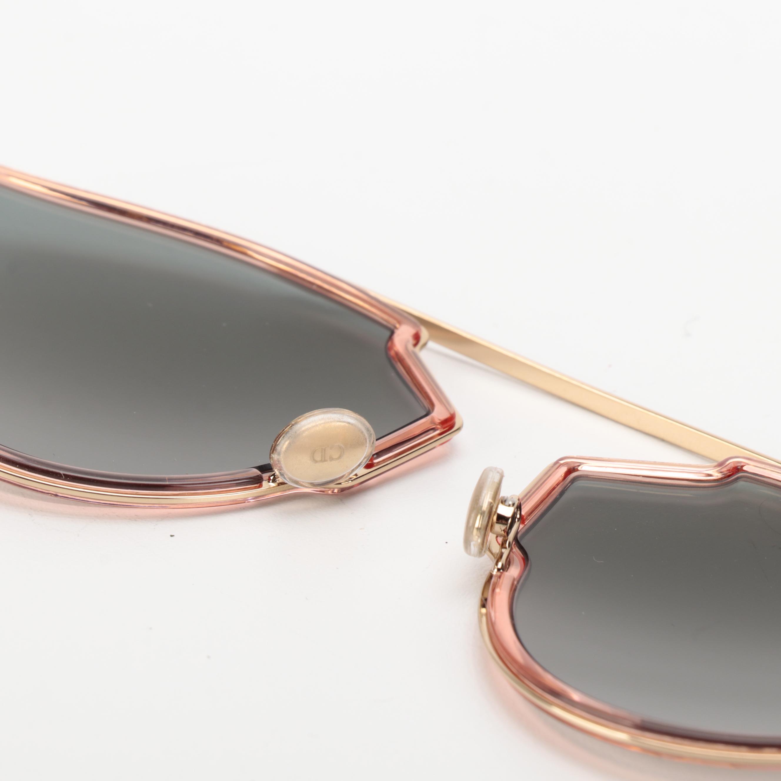 Dior So Real Rise Sunglasses in Pink Gold with Case