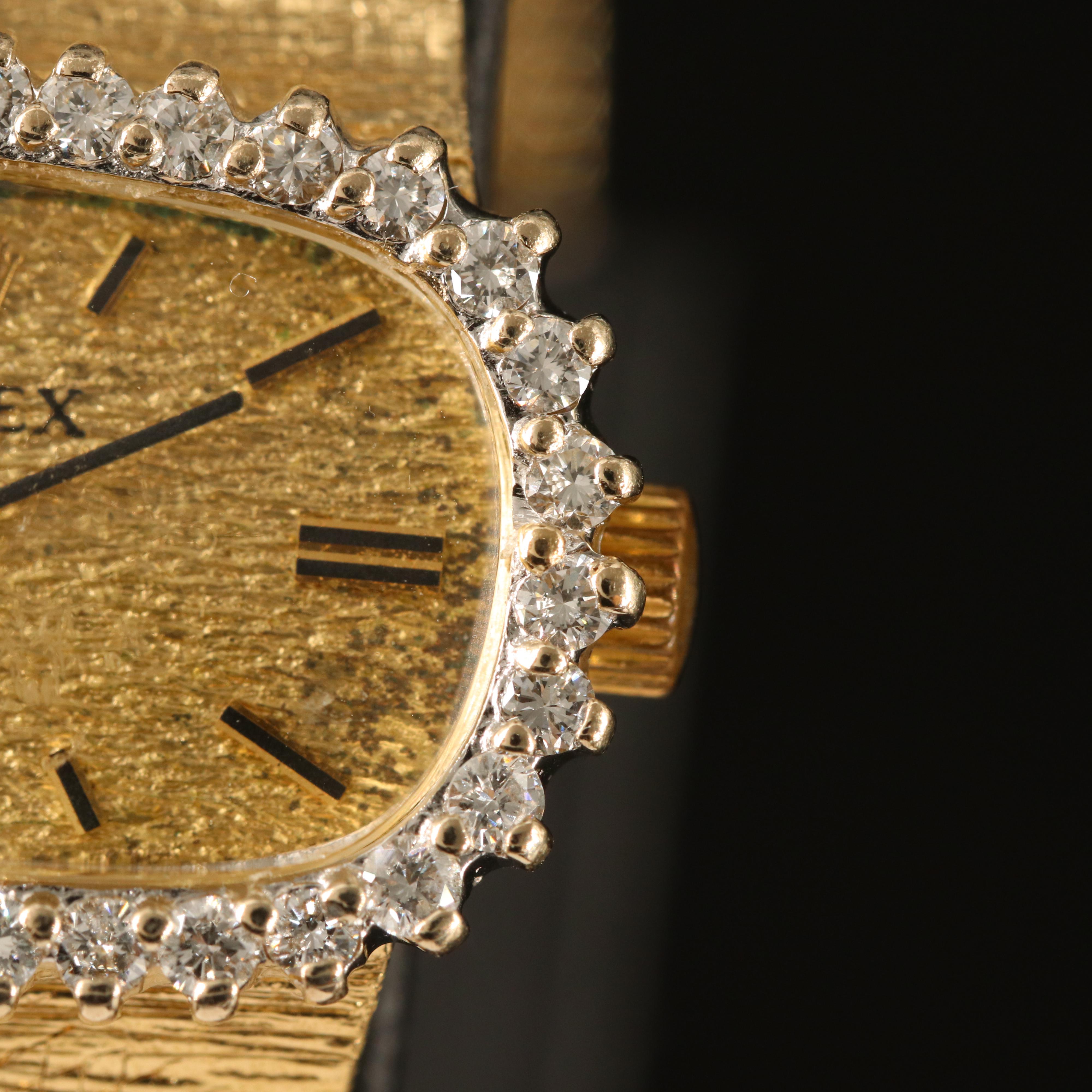 Vintage Rolex 14K Diamond Watch