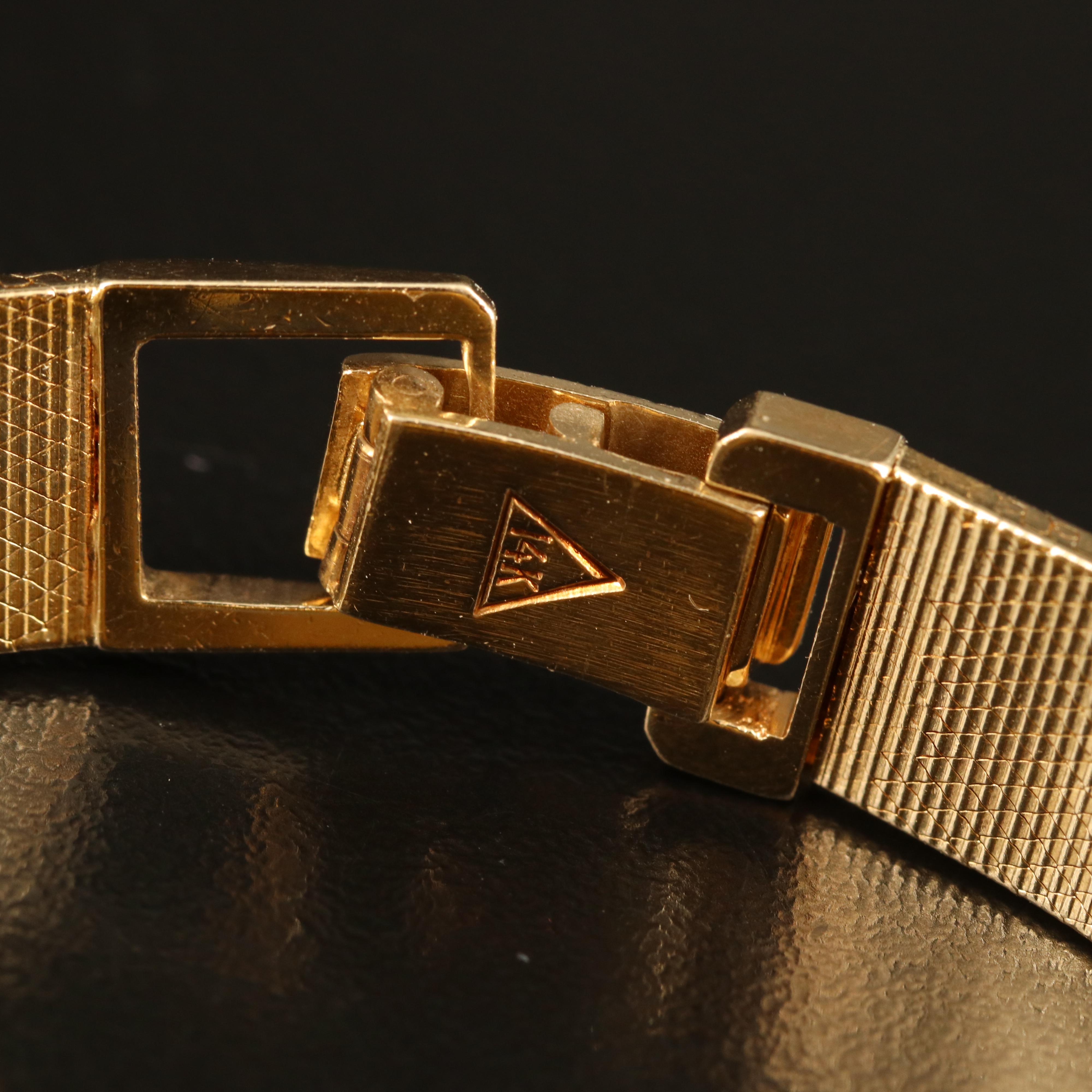 Vintage Rolex 14K Diamond Watch