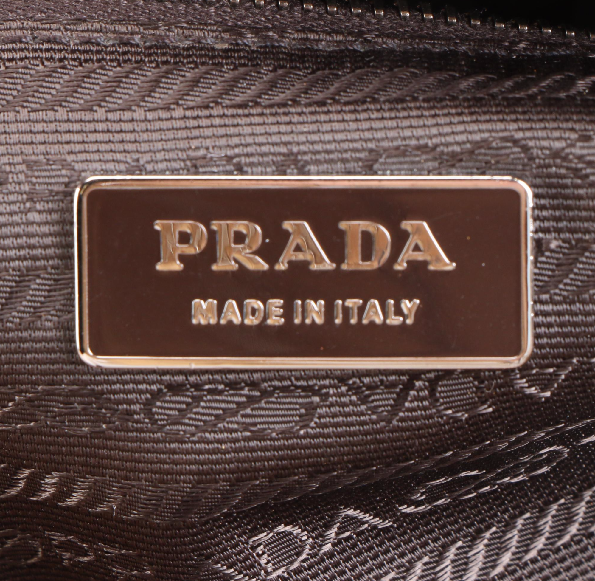 Prada Shoulder Bag in Leather with Padlock