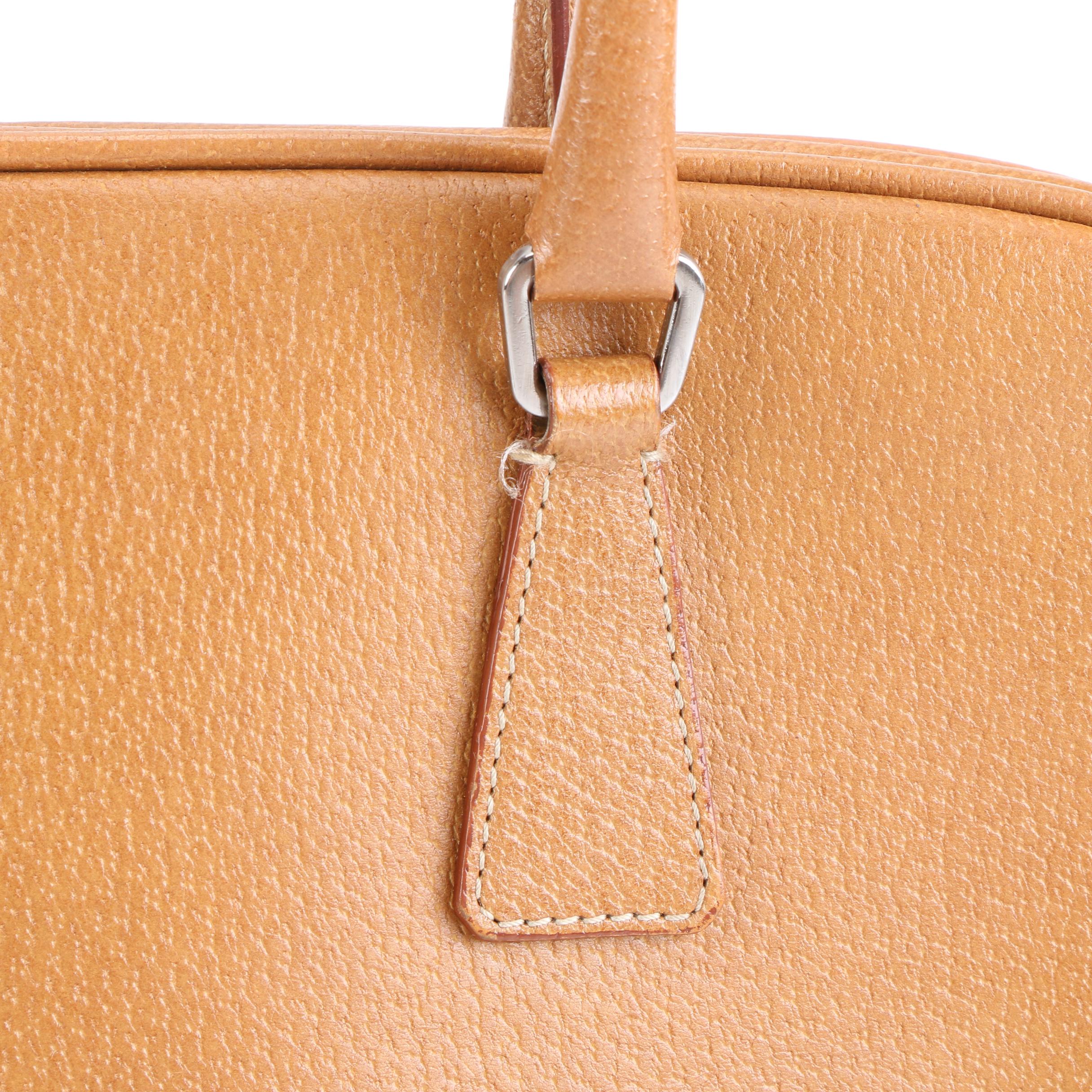 Prada Shoulder Bag in Leather with Padlock