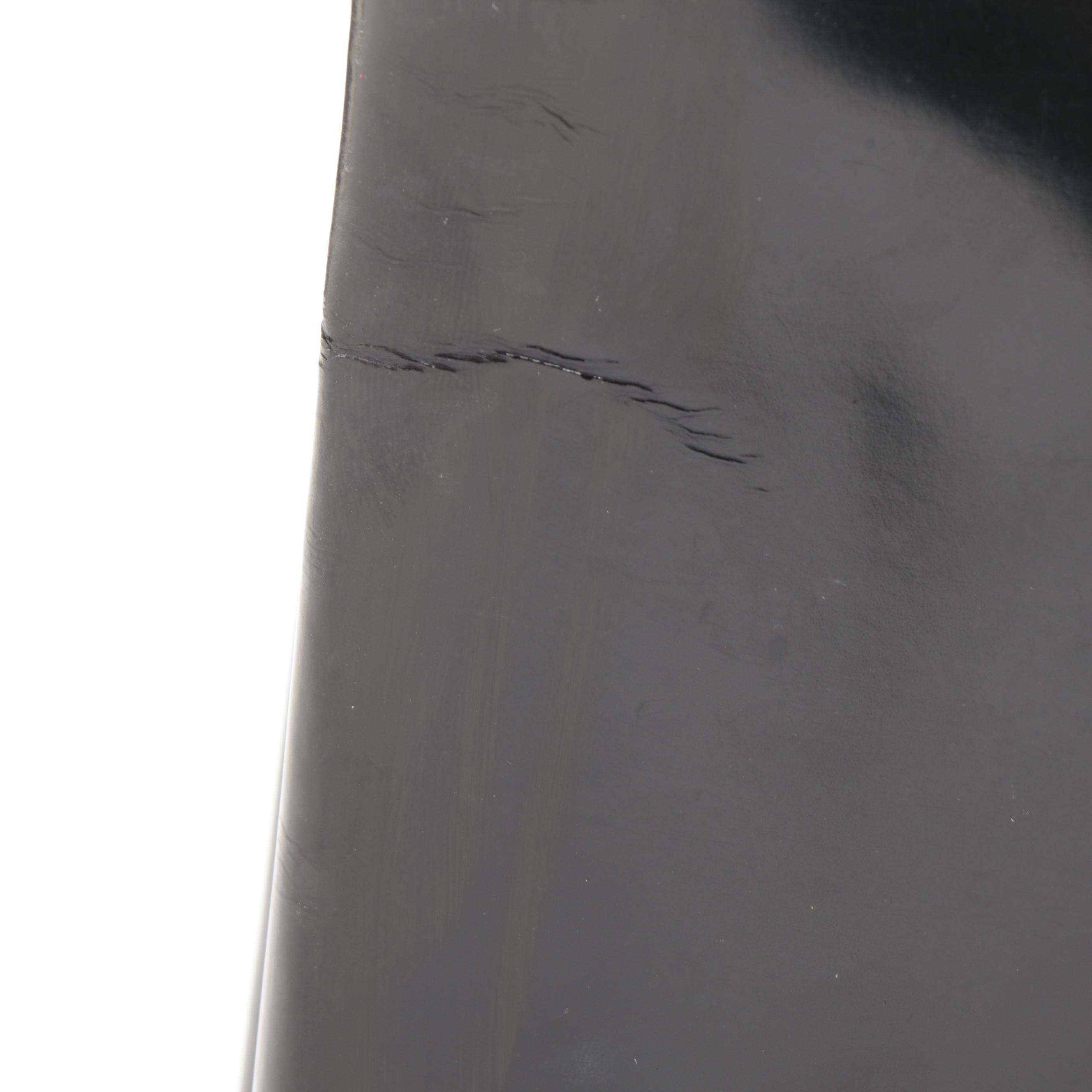 Prada Black Spazzolato Leather Handbag with Transparent Acrylic Handle