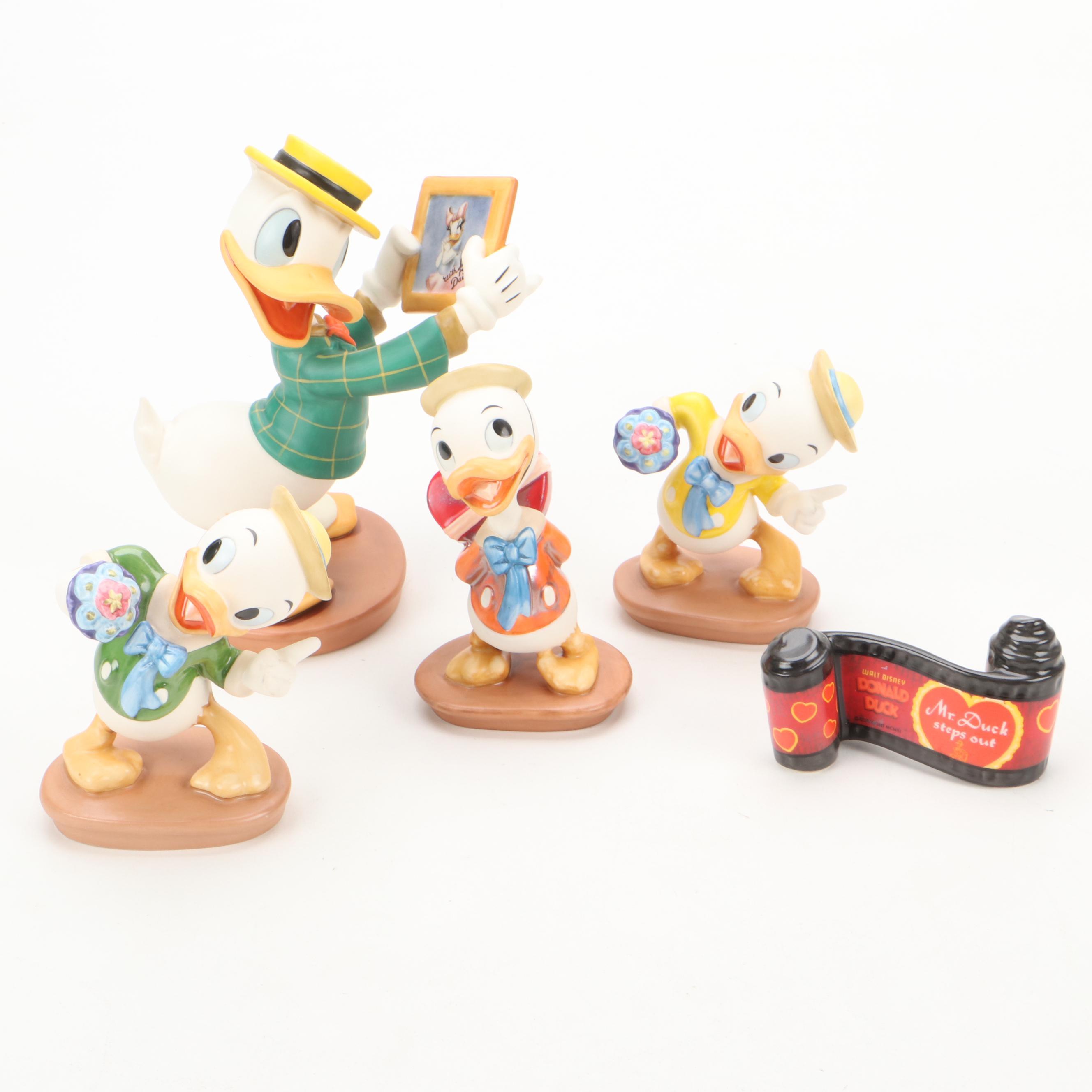 Walt Disney Classic Collections "Dr. Duck Steps Out" Ceramic Figurines