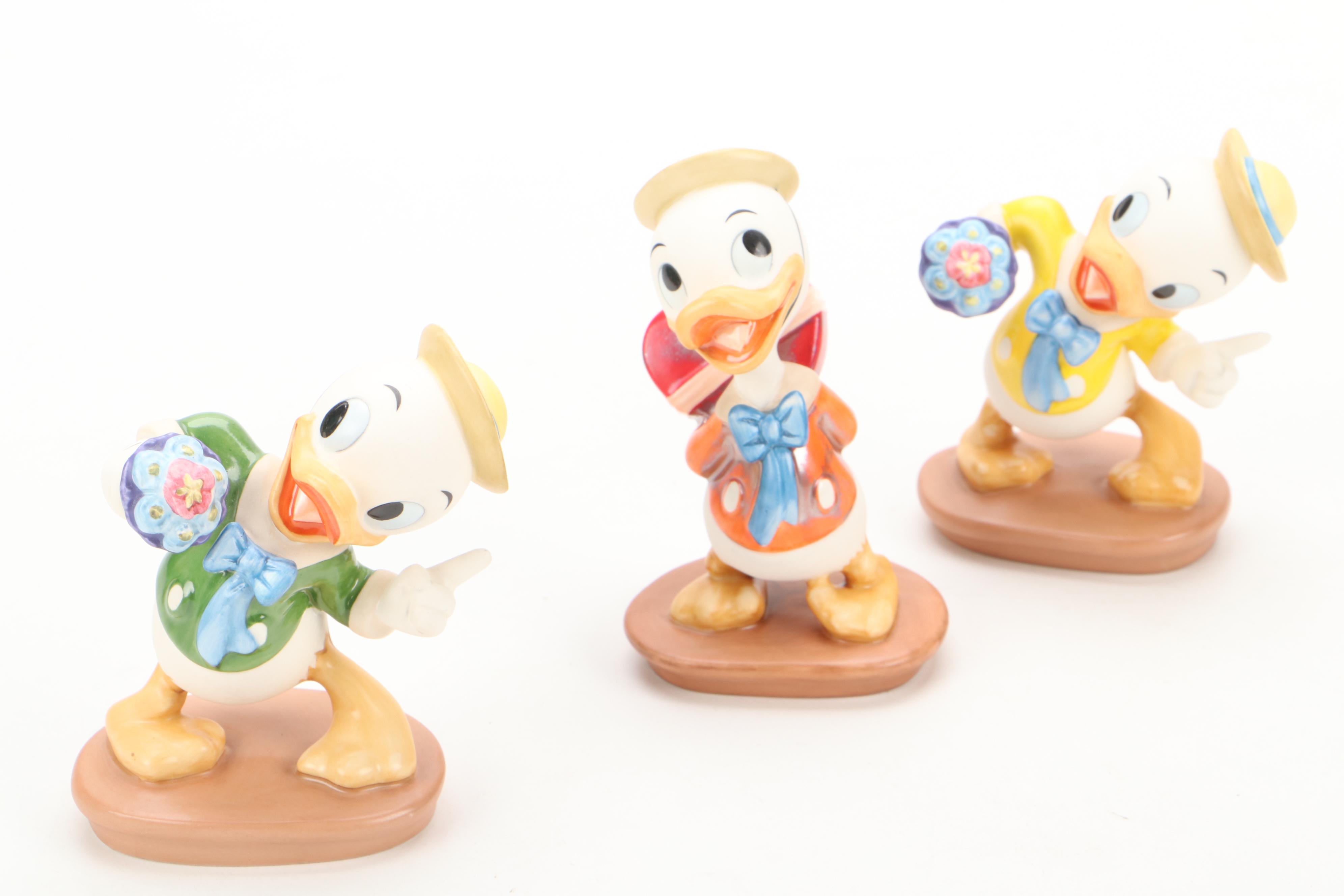 Walt Disney Classic Collections "Dr. Duck Steps Out" Ceramic Figurines