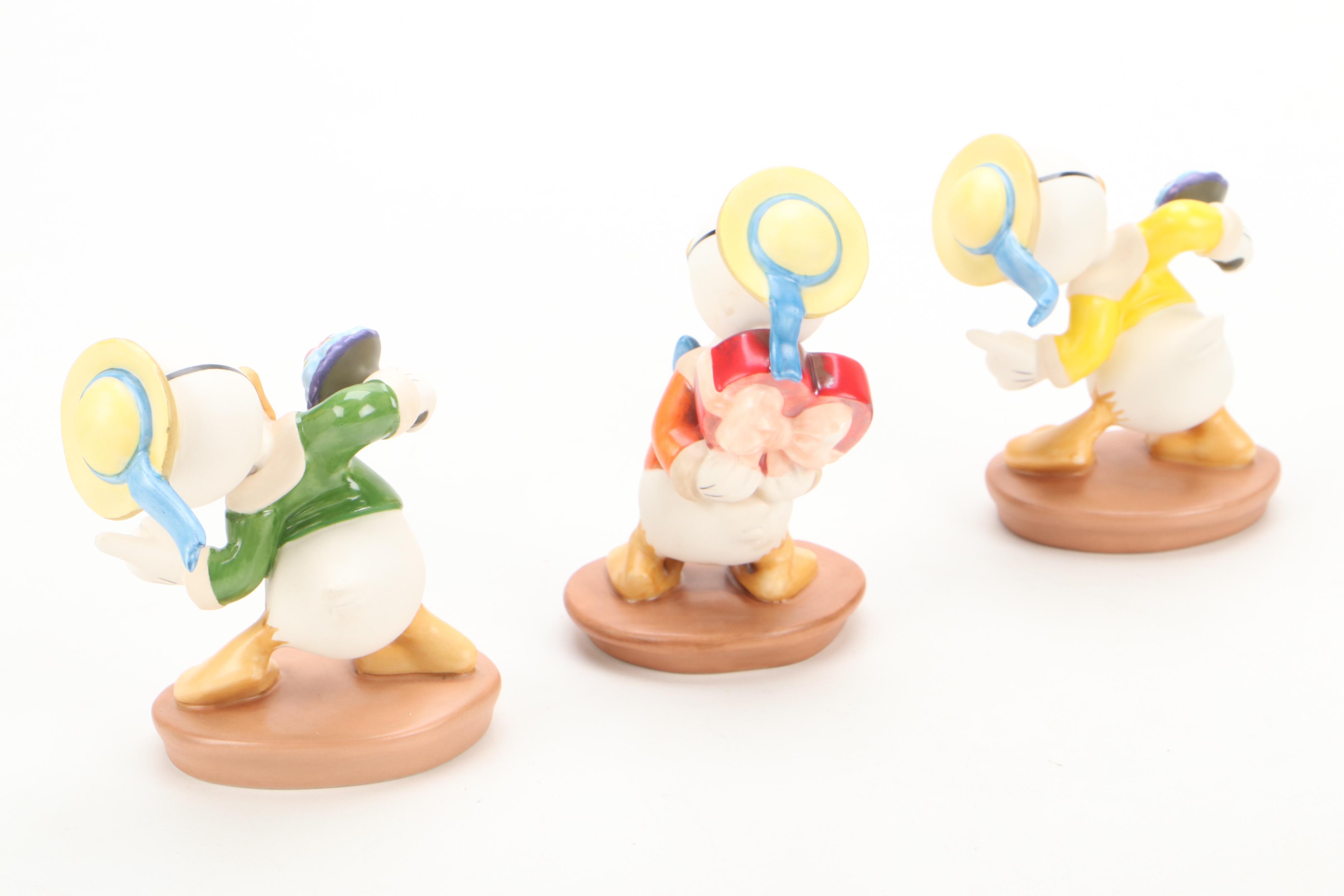 Walt Disney Classic Collections "Dr. Duck Steps Out" Ceramic Figurines